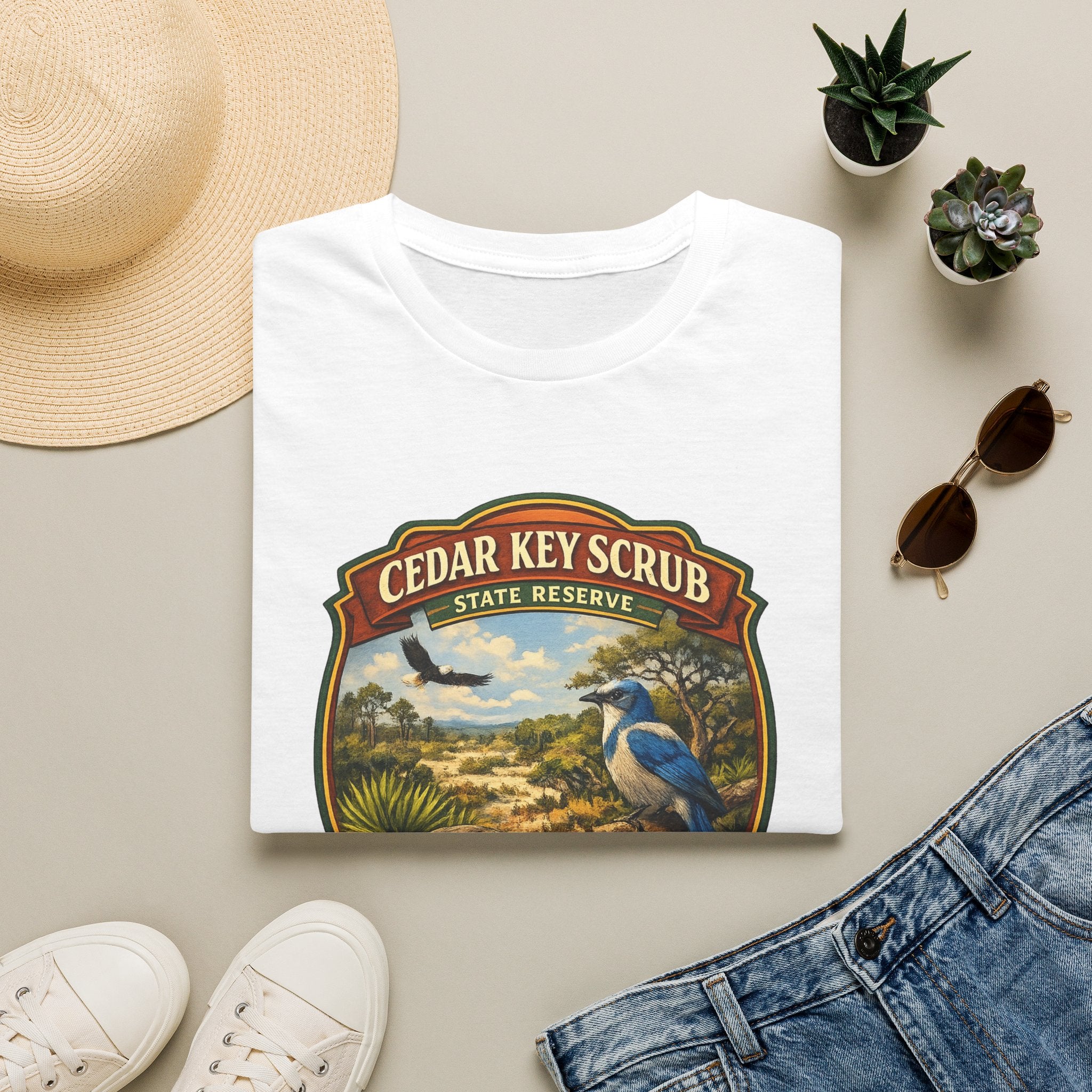 Cedar Key Scrub- Retro Tee