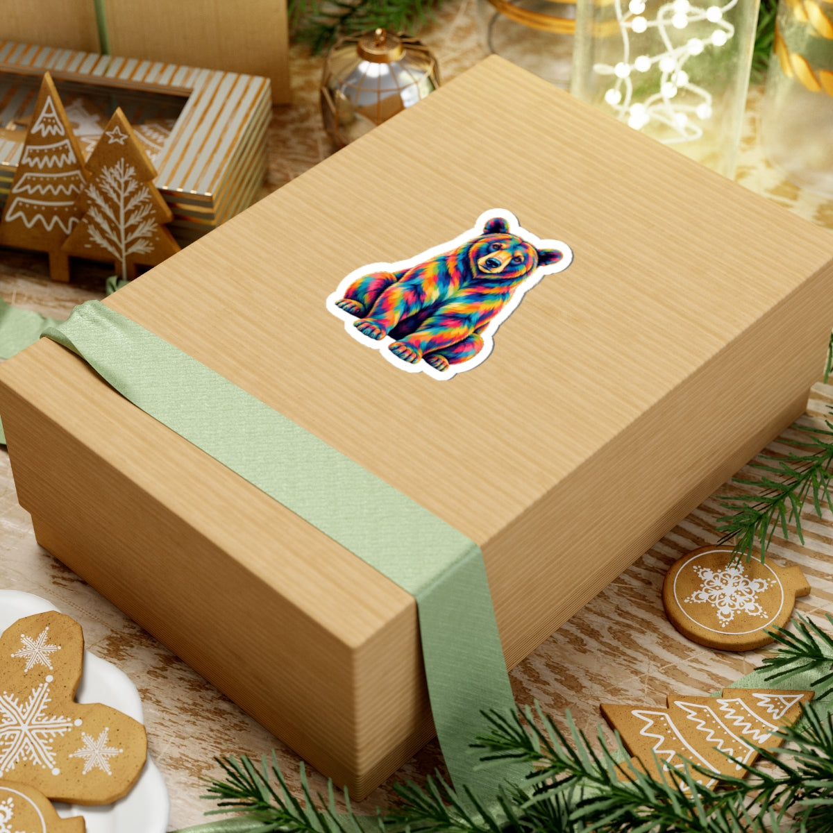 Rainbow Urban Bear Sticker