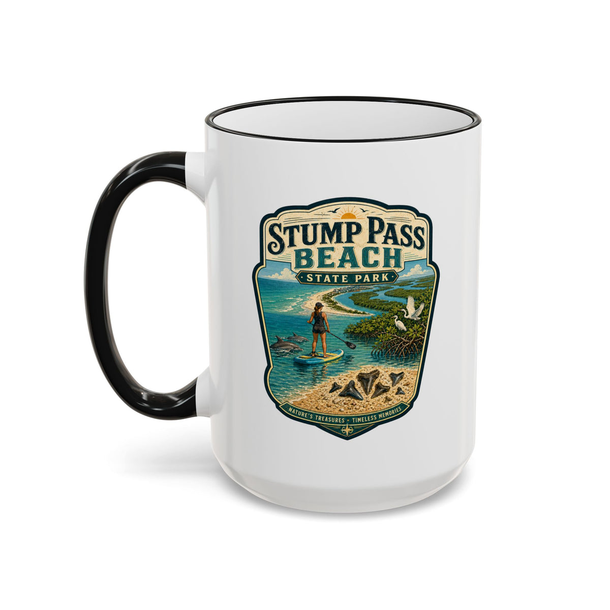 Stump Pass Beach Mug — Accent Rim & Handle 11oz/15oz