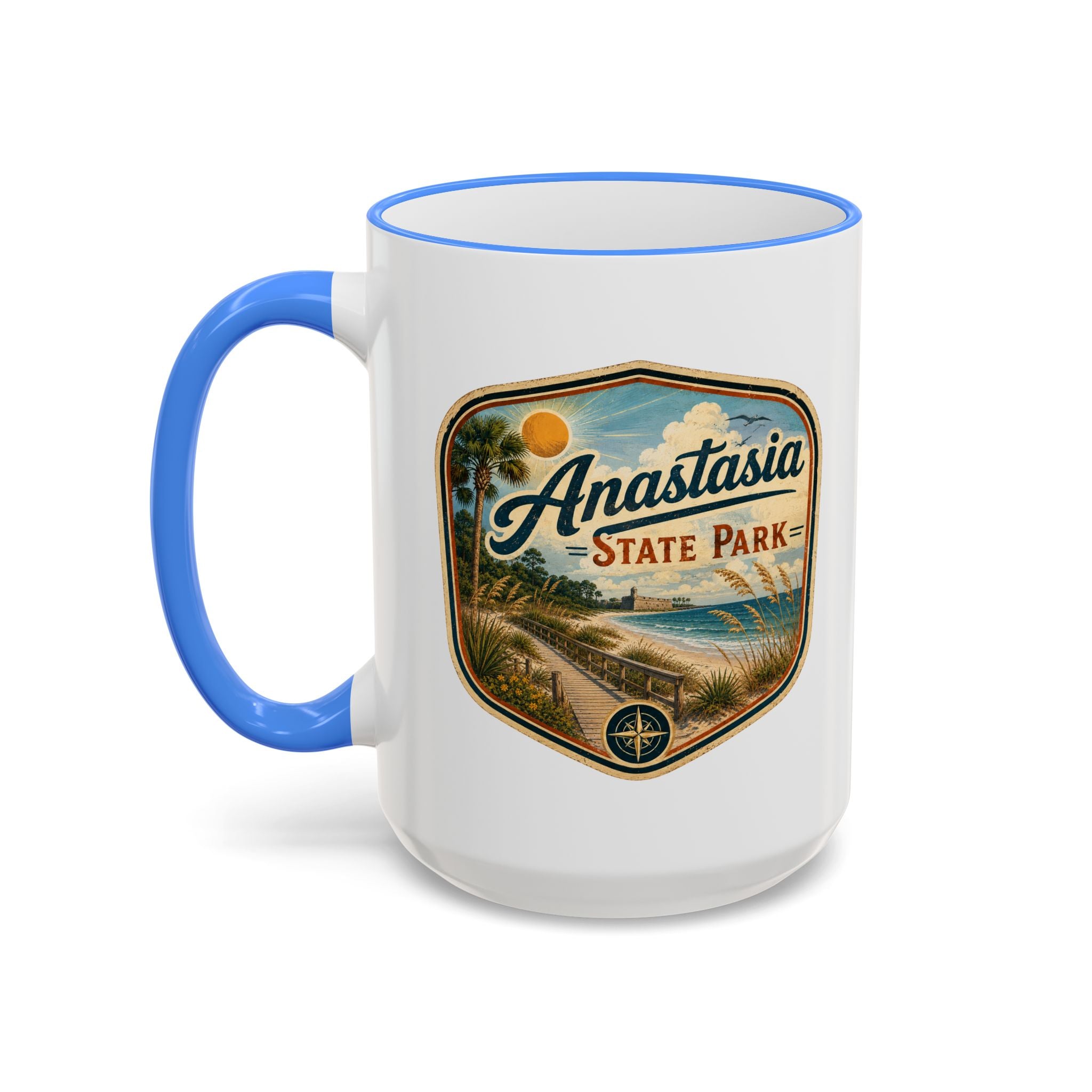 Anastasia Vintage Mug — Accent Rim & Handle 11oz/15oz