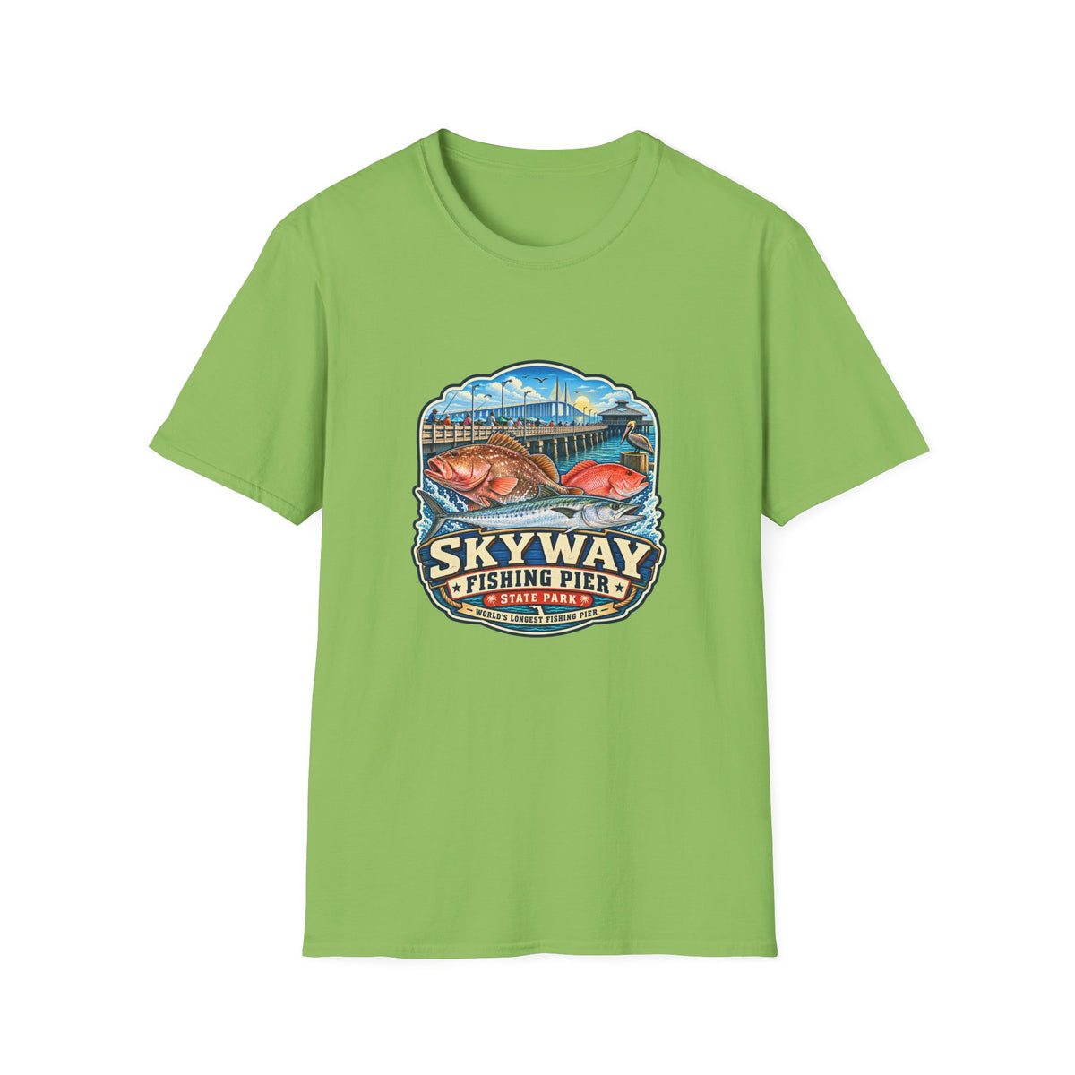 Skyway Fishing Pier — Retro Tee