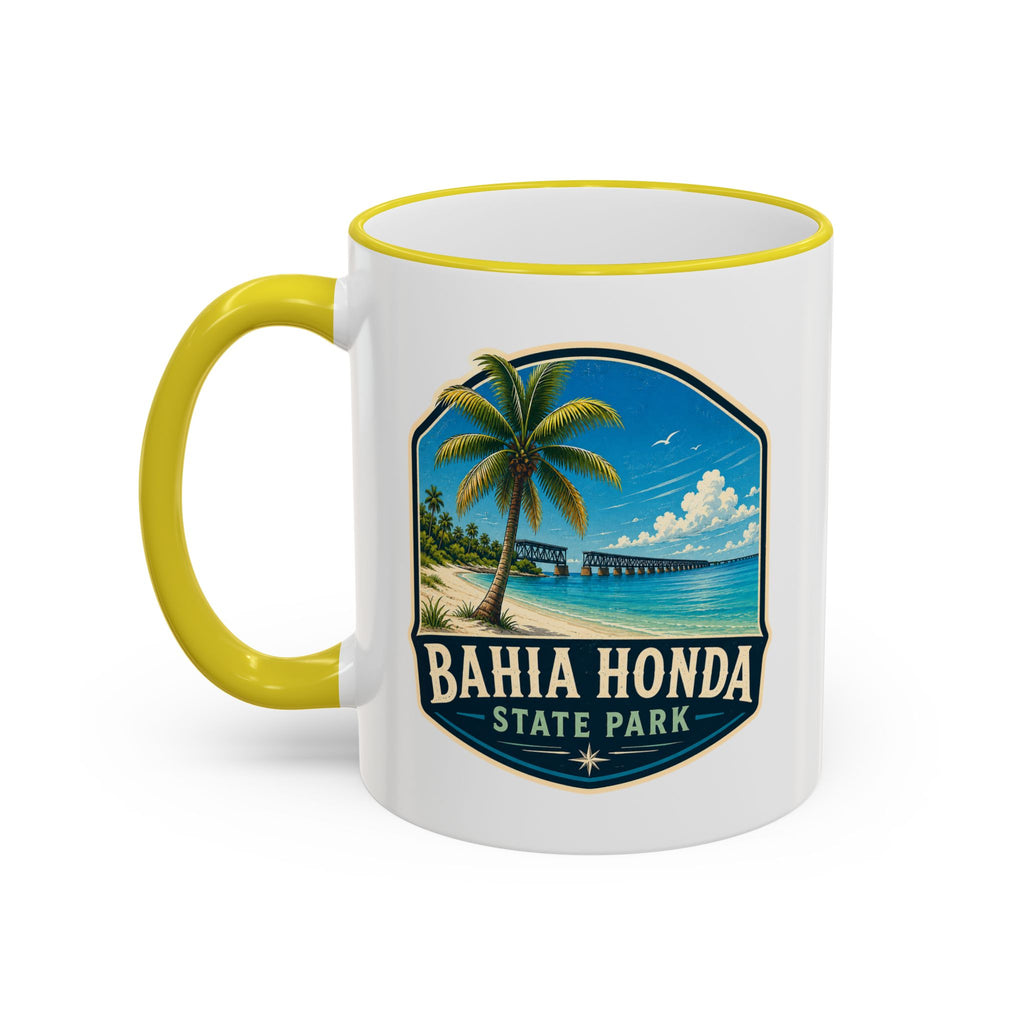 Bahia Honda Vintage Mug — Accent Rim & Handle 11oz/15oz