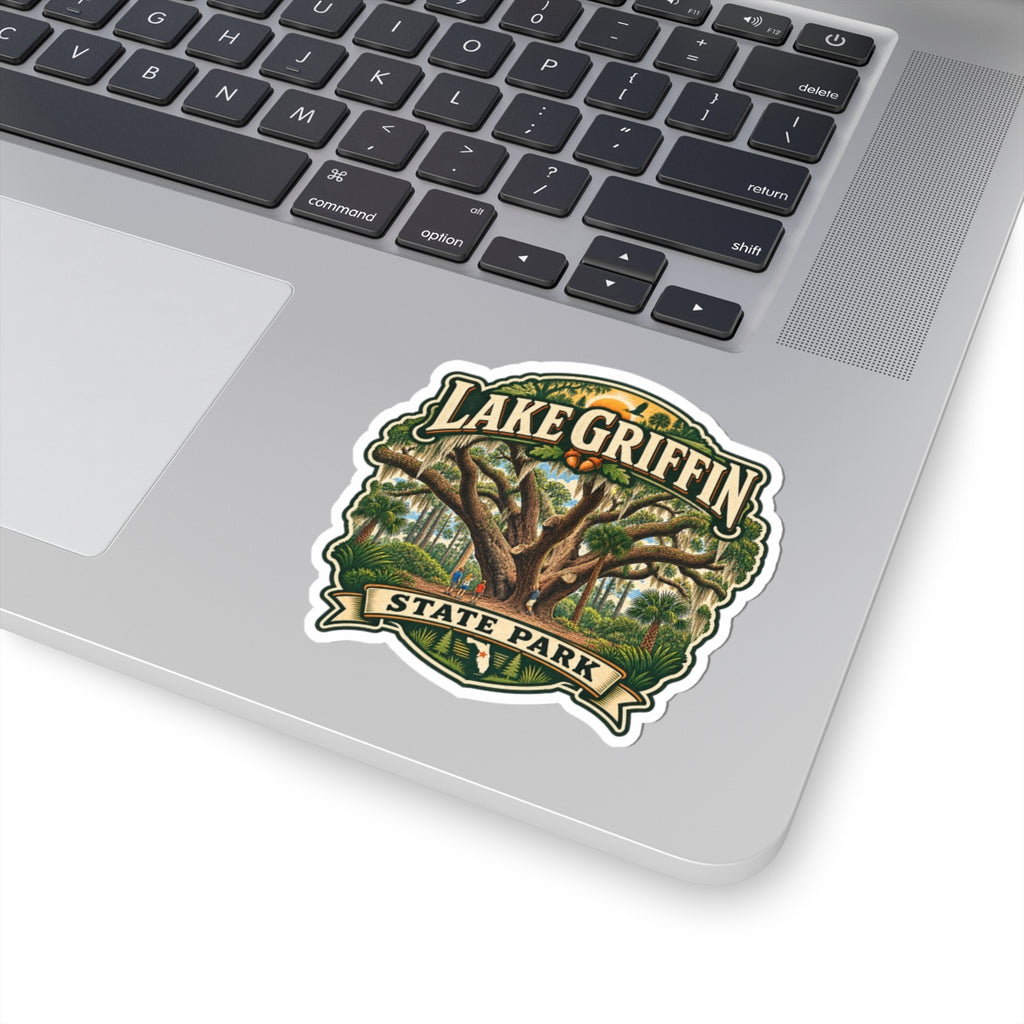 Lake Griffin State Park Sticker — Vintage Oak Tree Kiss-Cut Sticker