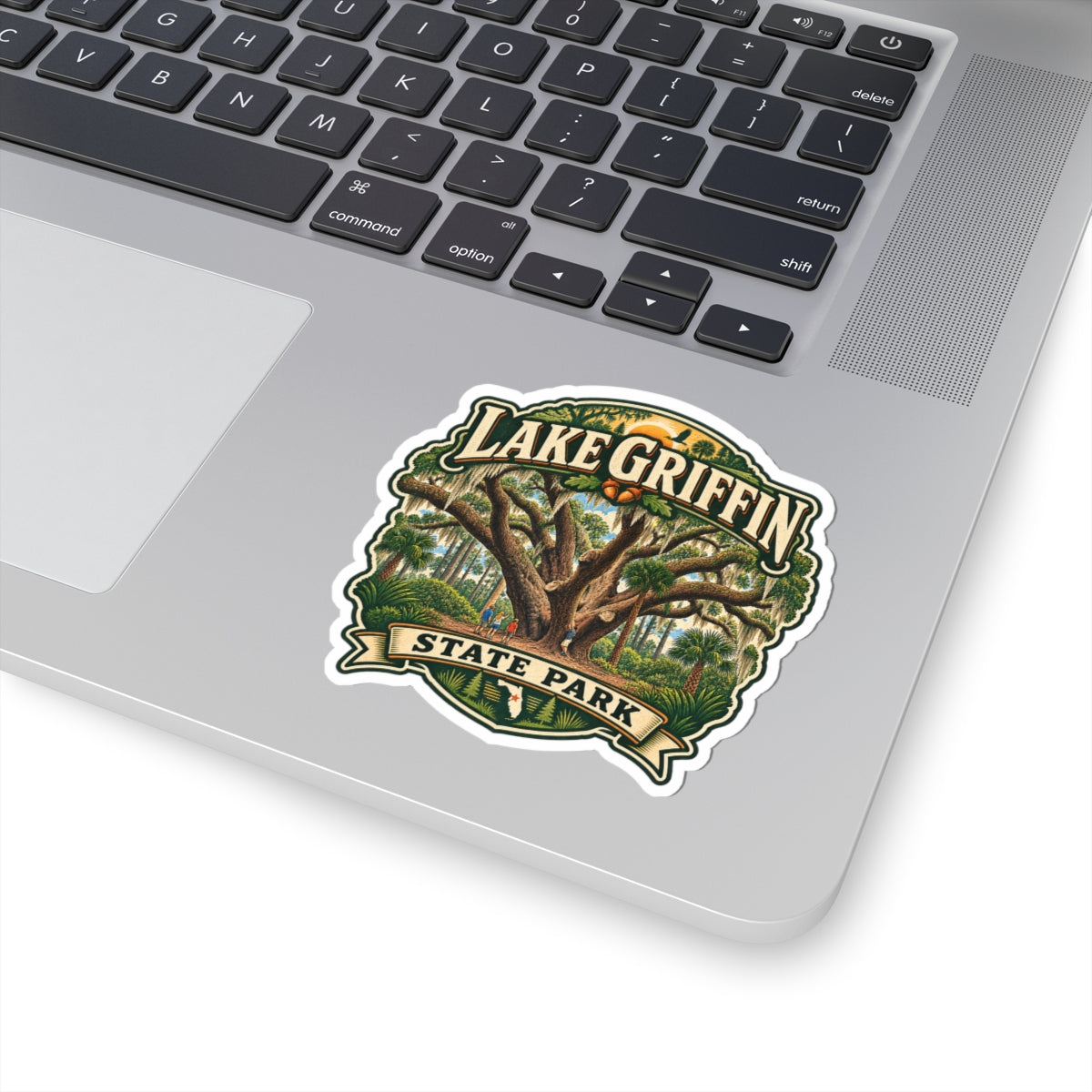 Lake Griffin State Park Sticker — Vintage Oak Tree Kiss-Cut Sticker