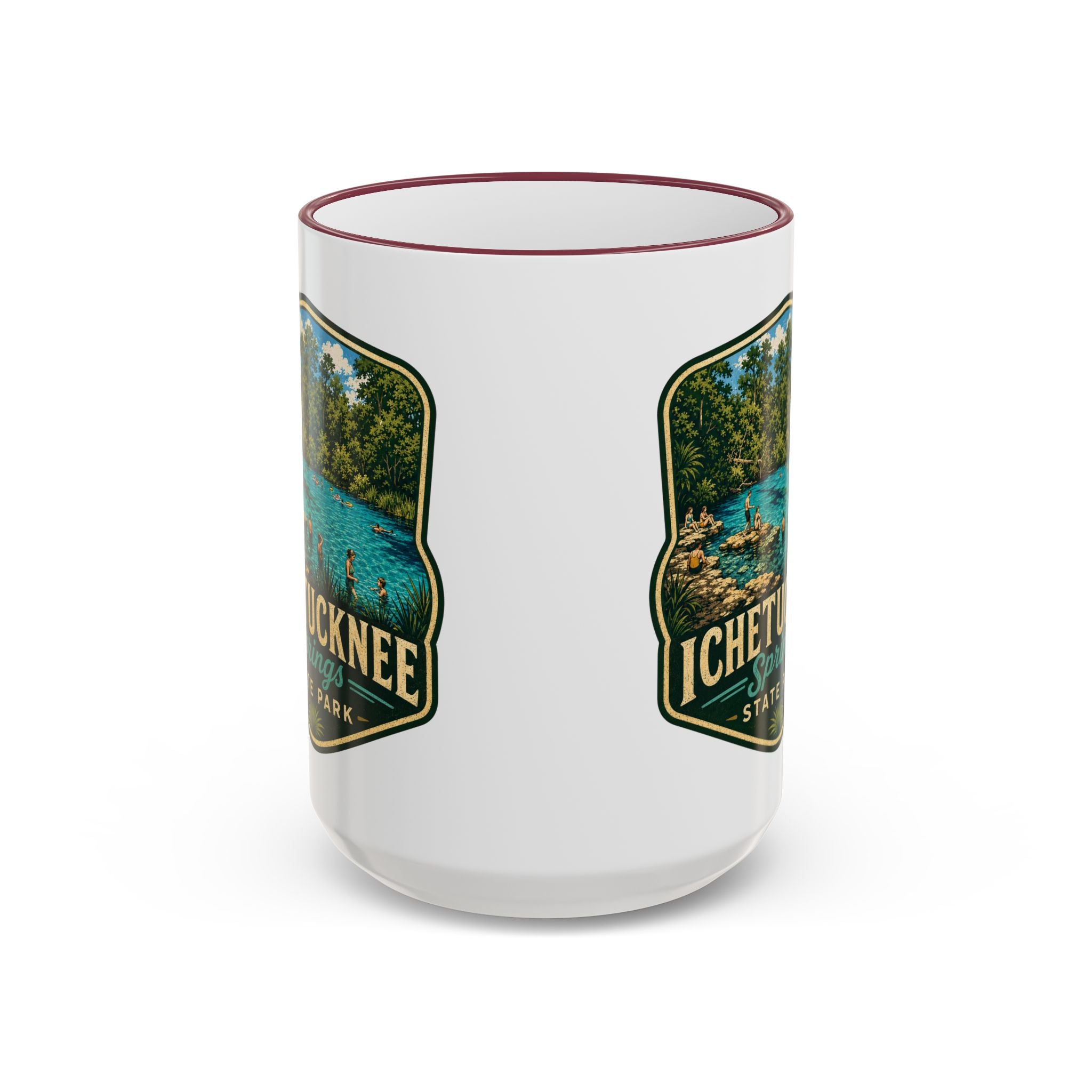 Ichetucknee Springs Vintage Mug — Accent Rim & Handle 11oz/15oz