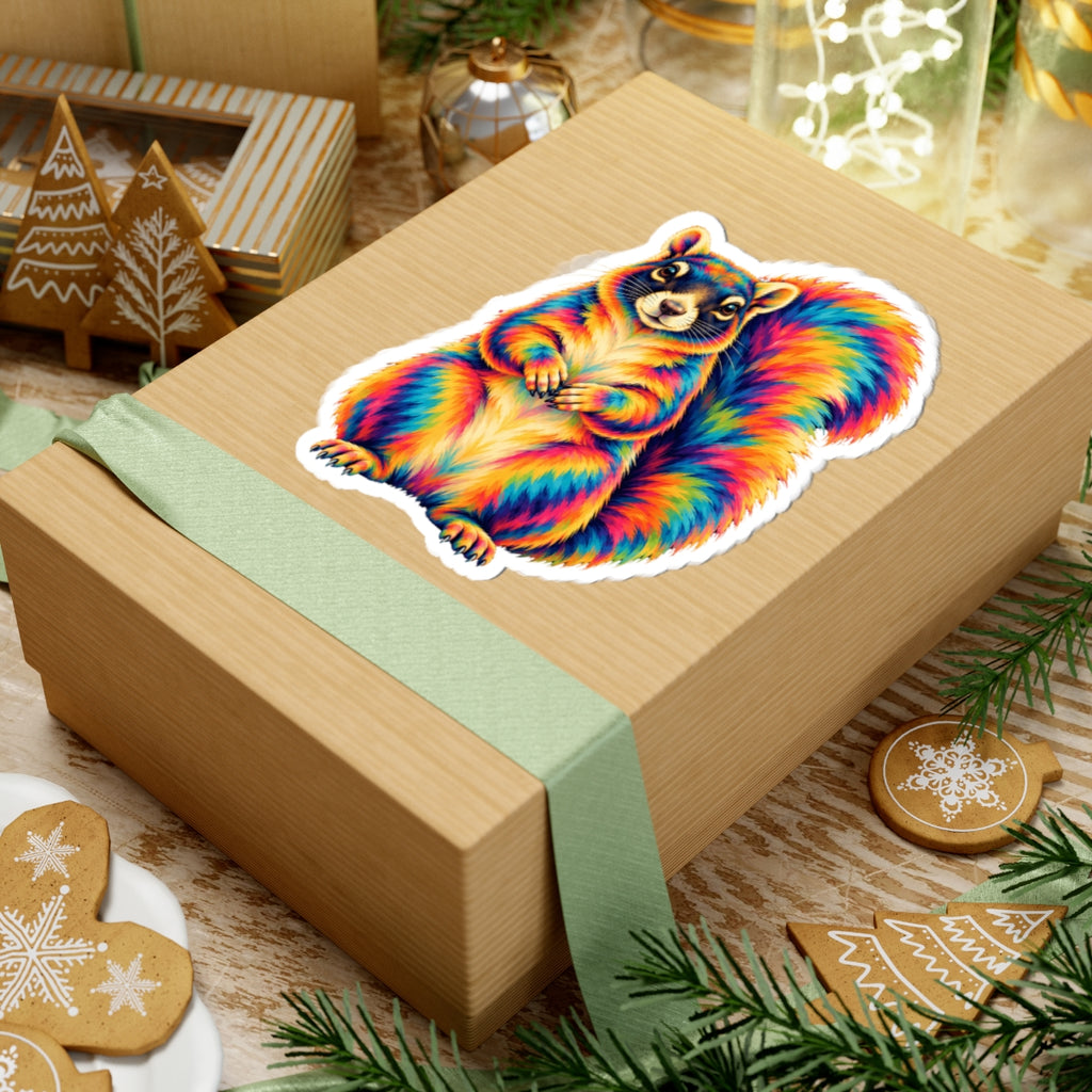 Rainbow Psychedelic Squirrel Sticker