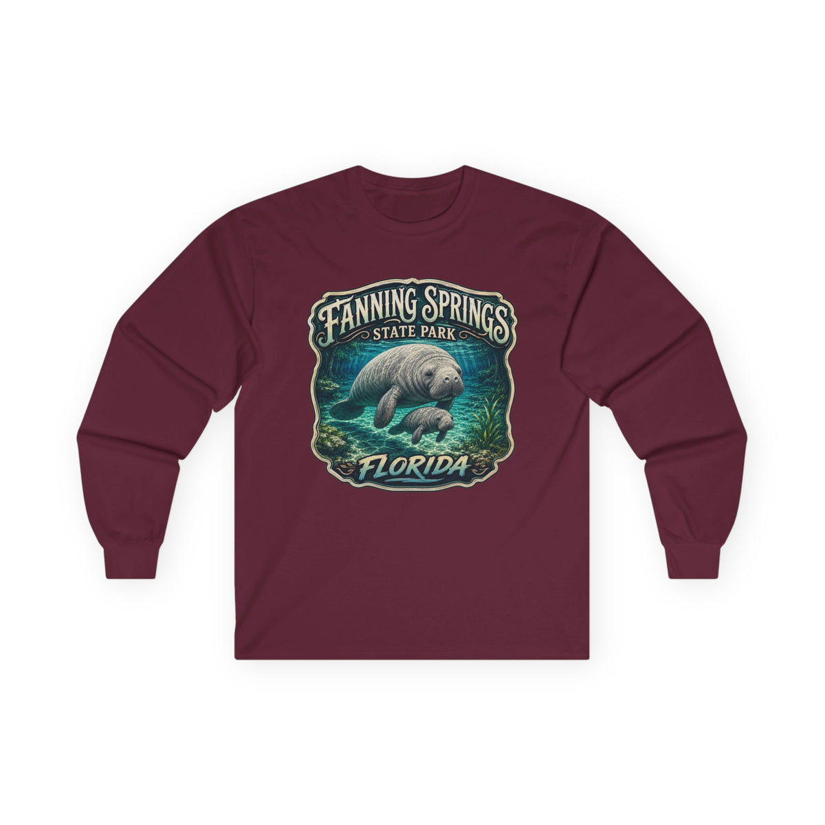 Manatee Mama Long Sleeve Tee — Vintage Fanning Springs