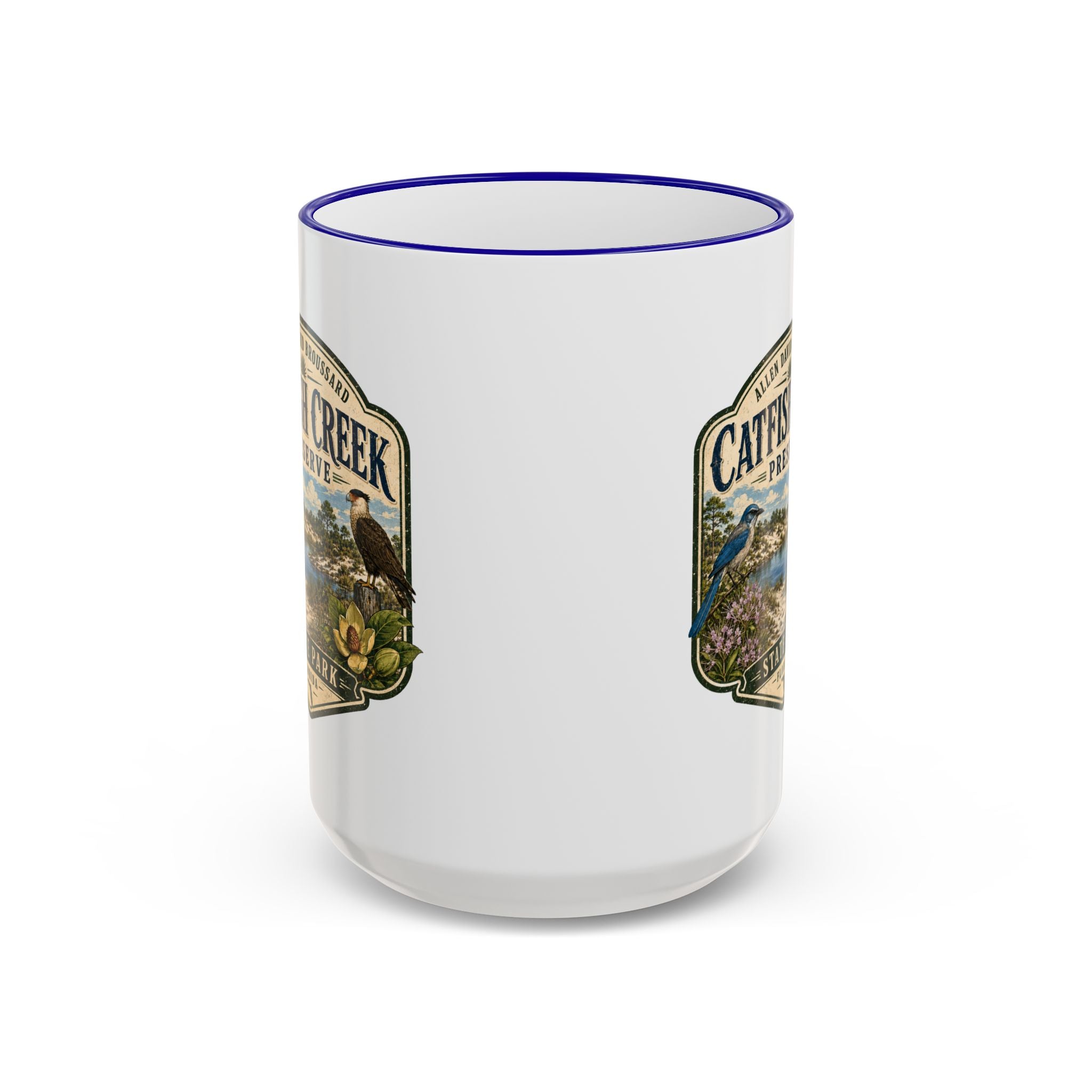 Catfish Creek Vintage Mug — Accent Rim & Handle 11oz/15oz