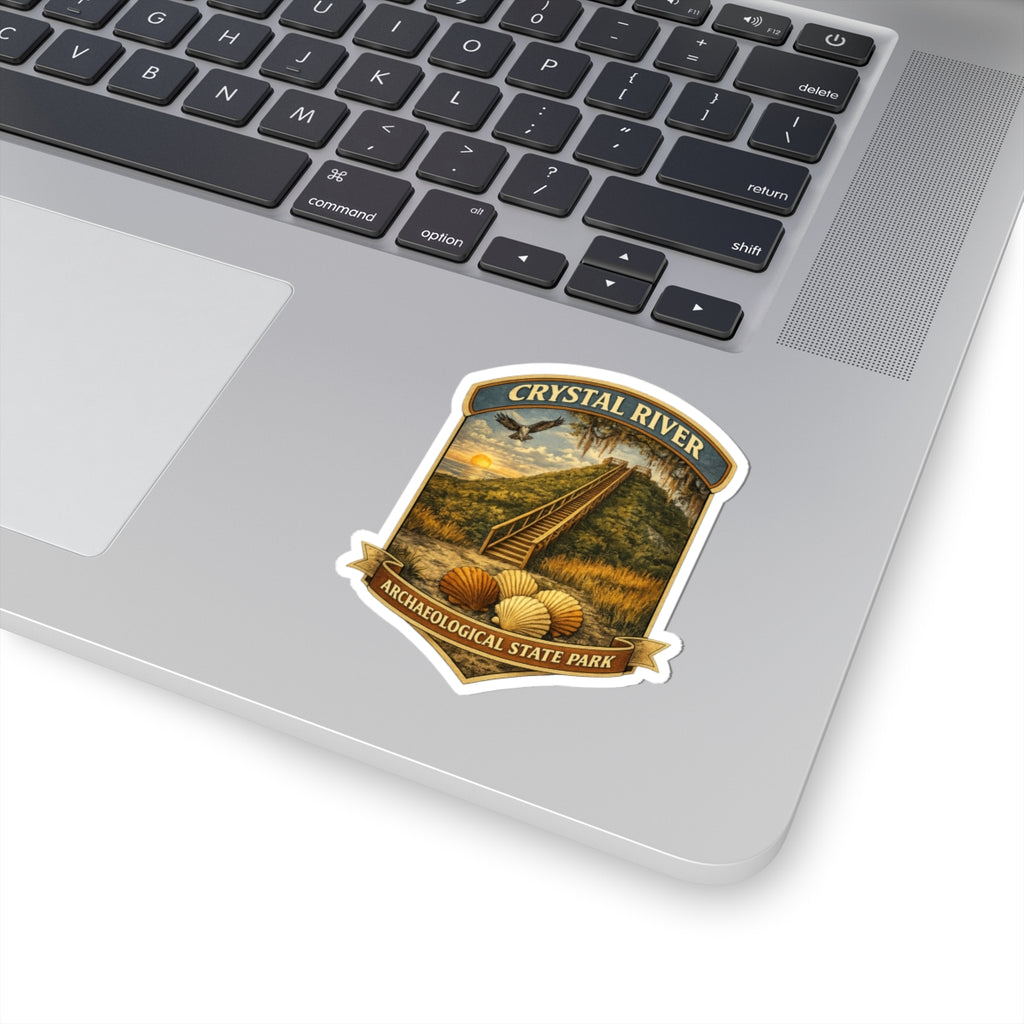 Crystal River Archaeological State Park Sticker – Vintage Nature Badge