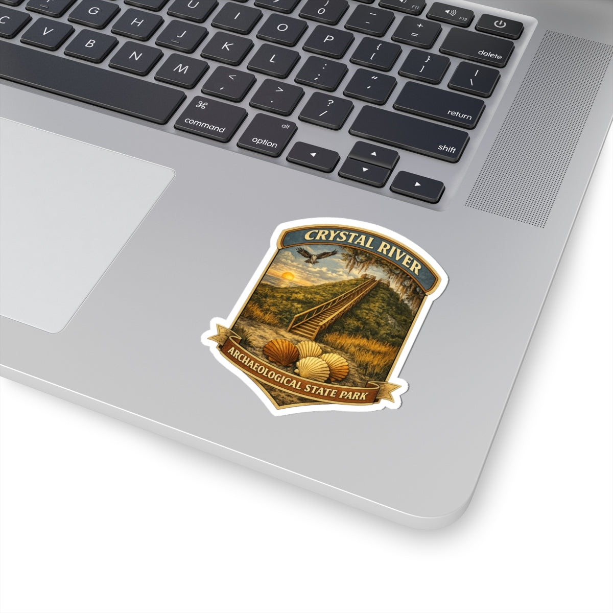 Crystal River Archaeological State Park Sticker – Vintage Nature Badge