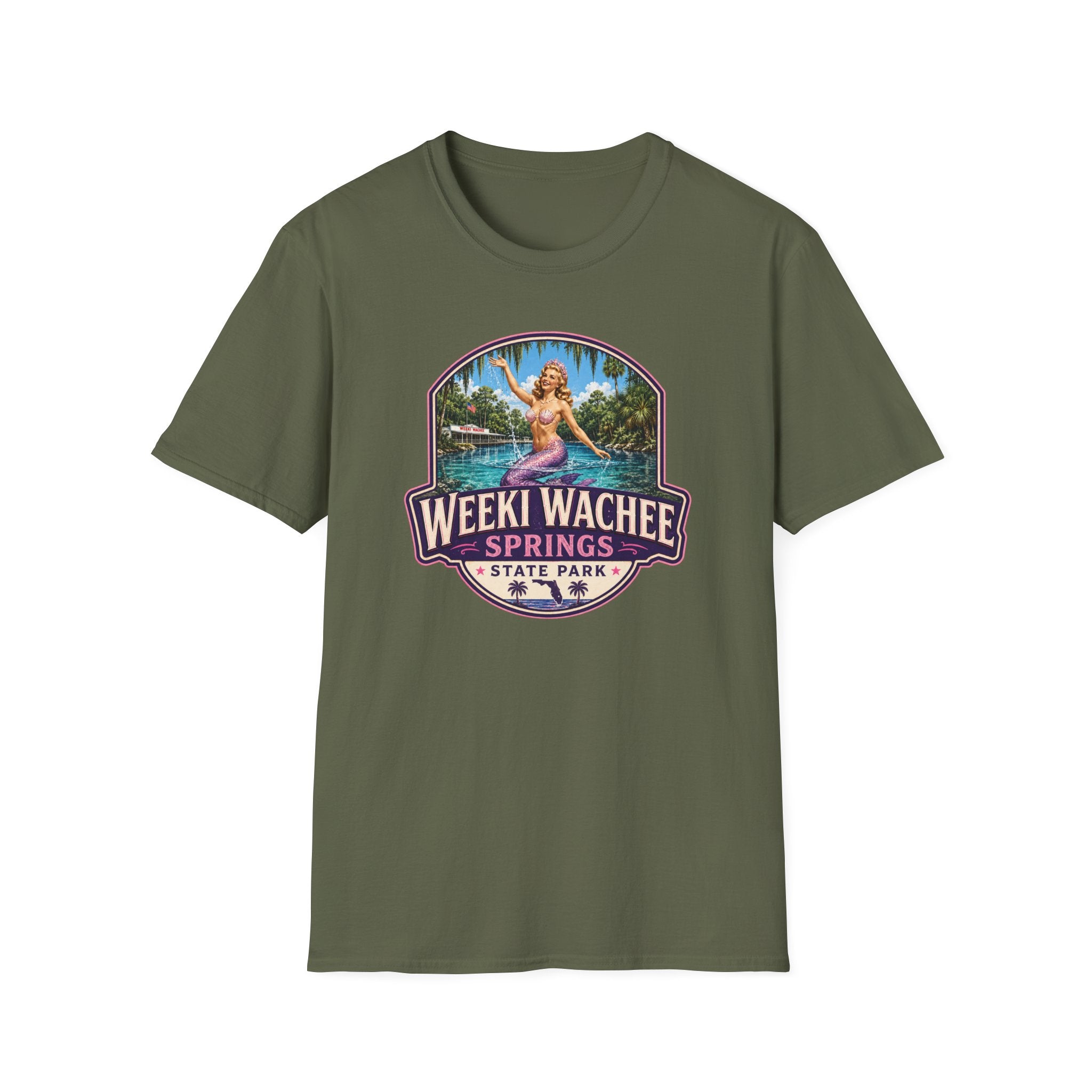 Weeki Wachee Springs — Retro Tee Pink