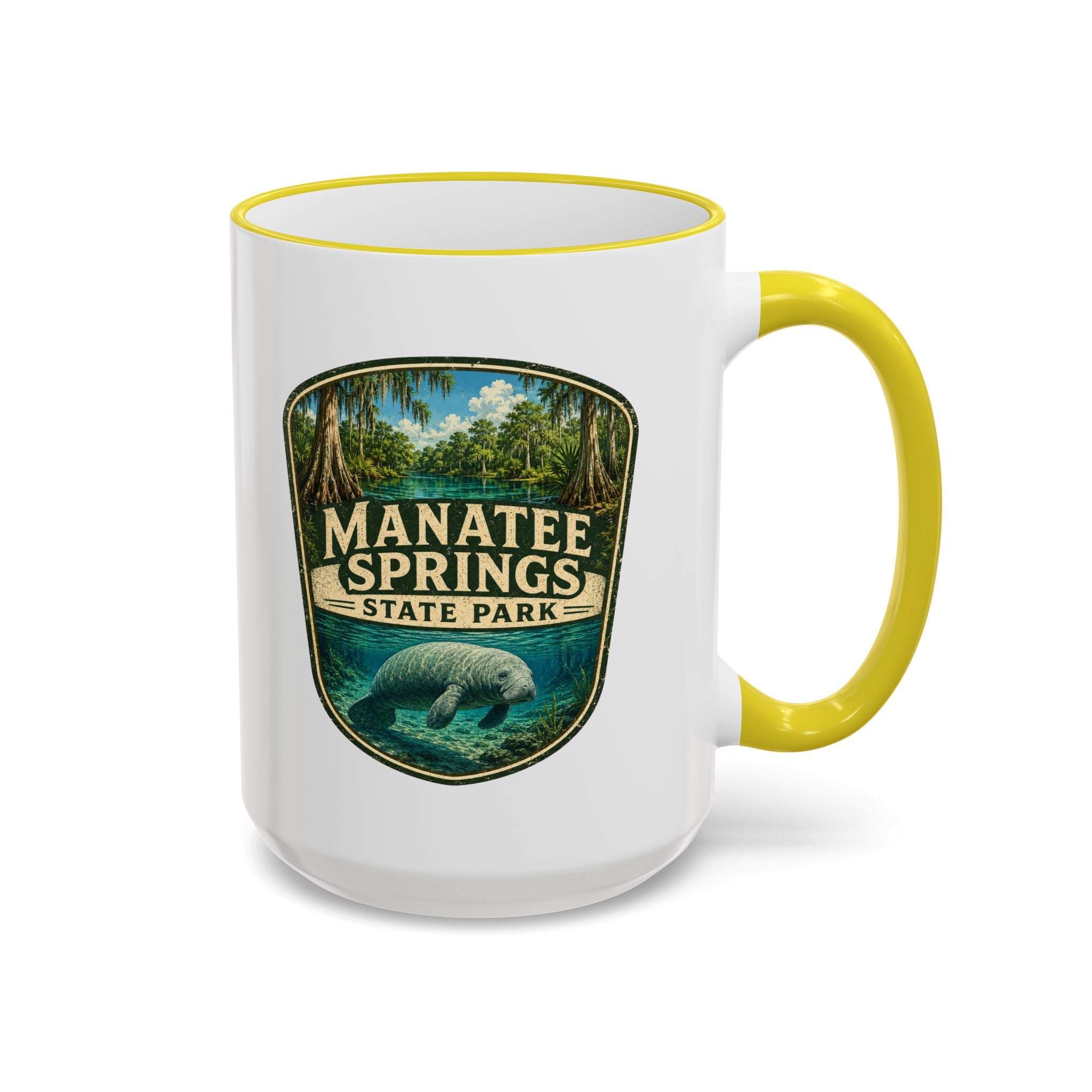 Manatee Springs Manatee Mug — Accent Rim & Handle 11oz/15oz