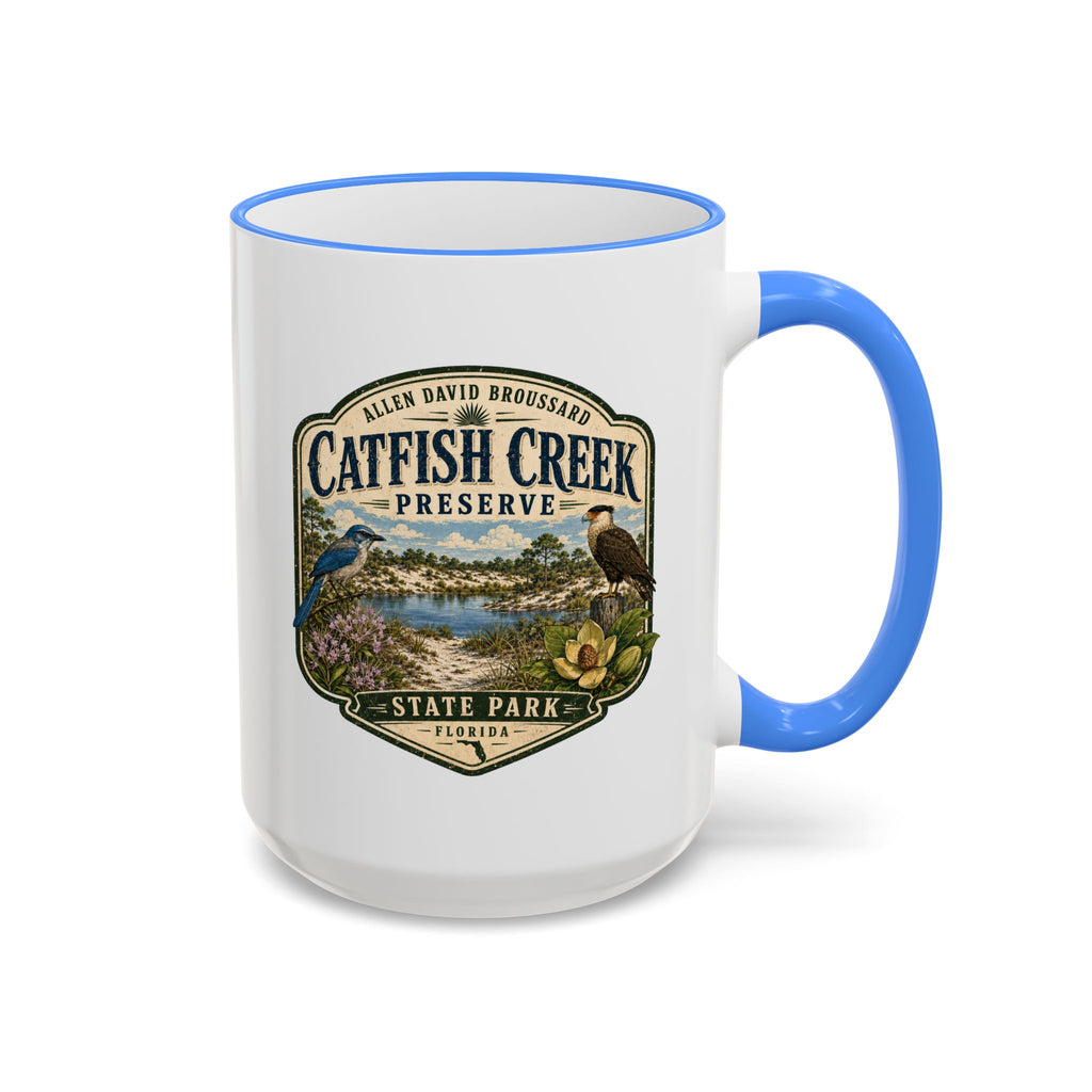 Catfish Creek Vintage Mug — Accent Rim & Handle 11oz/15oz