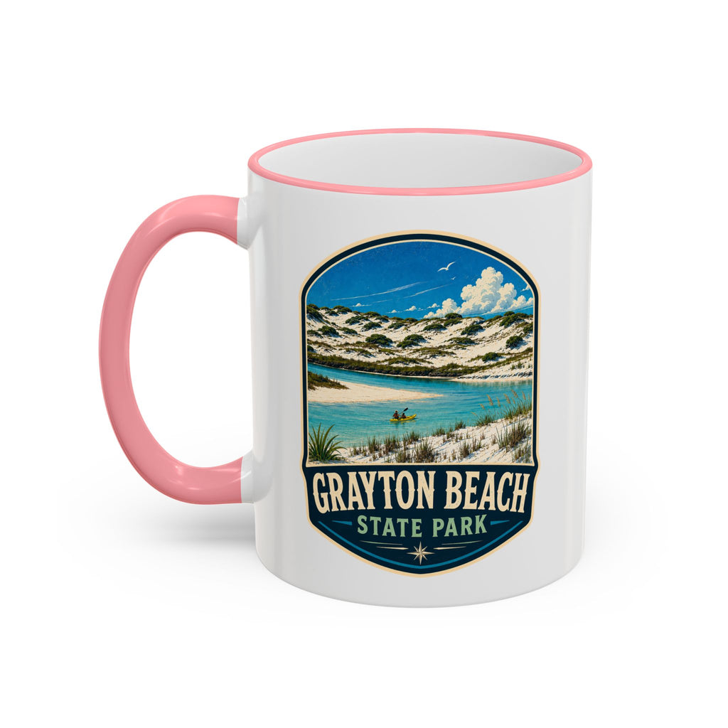 Grayton Beach Vintage Mug — Accent Rim & Handle 11oz/15oz