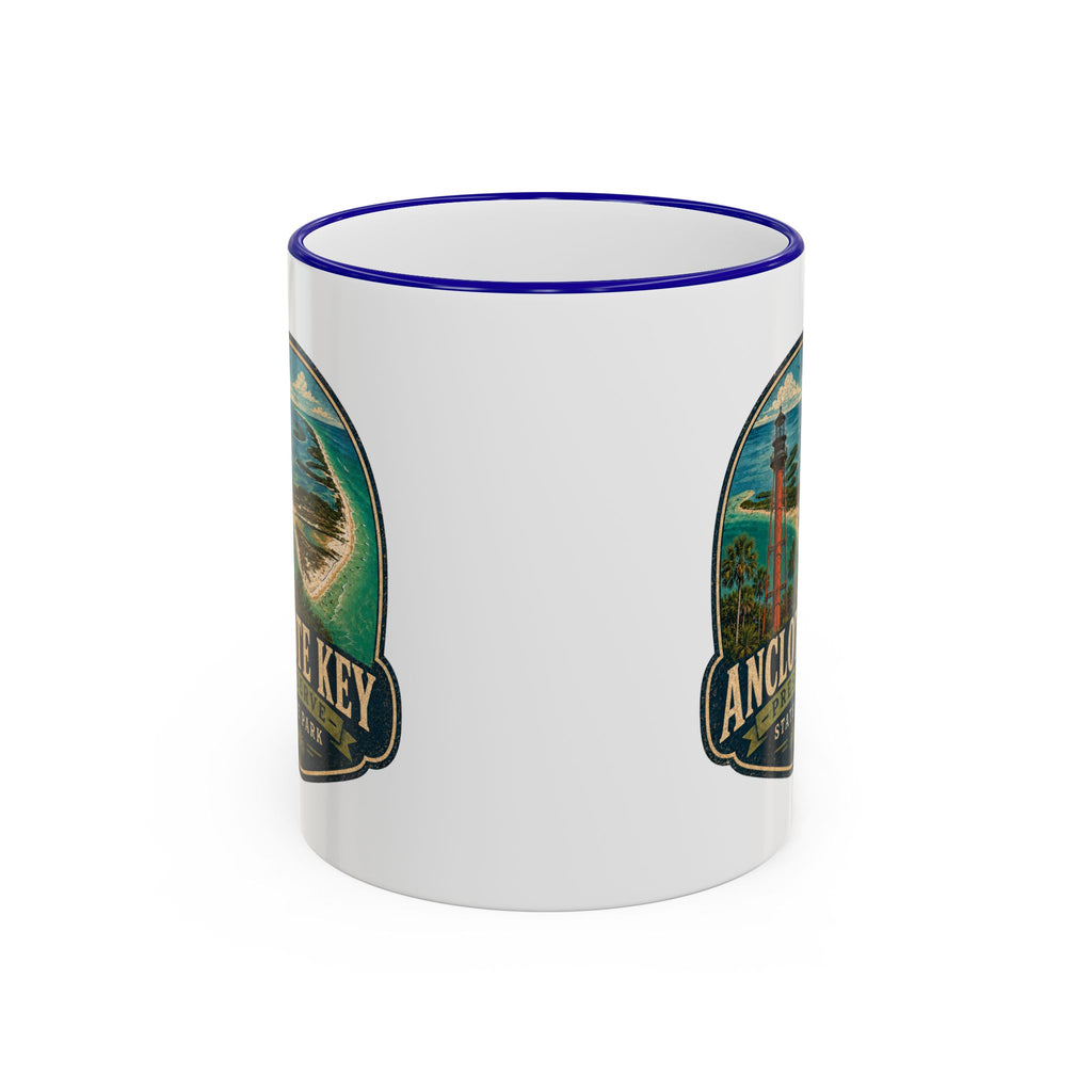 Anclote Key Vintage Mug — Accent Rim & Handle 11oz/15oz