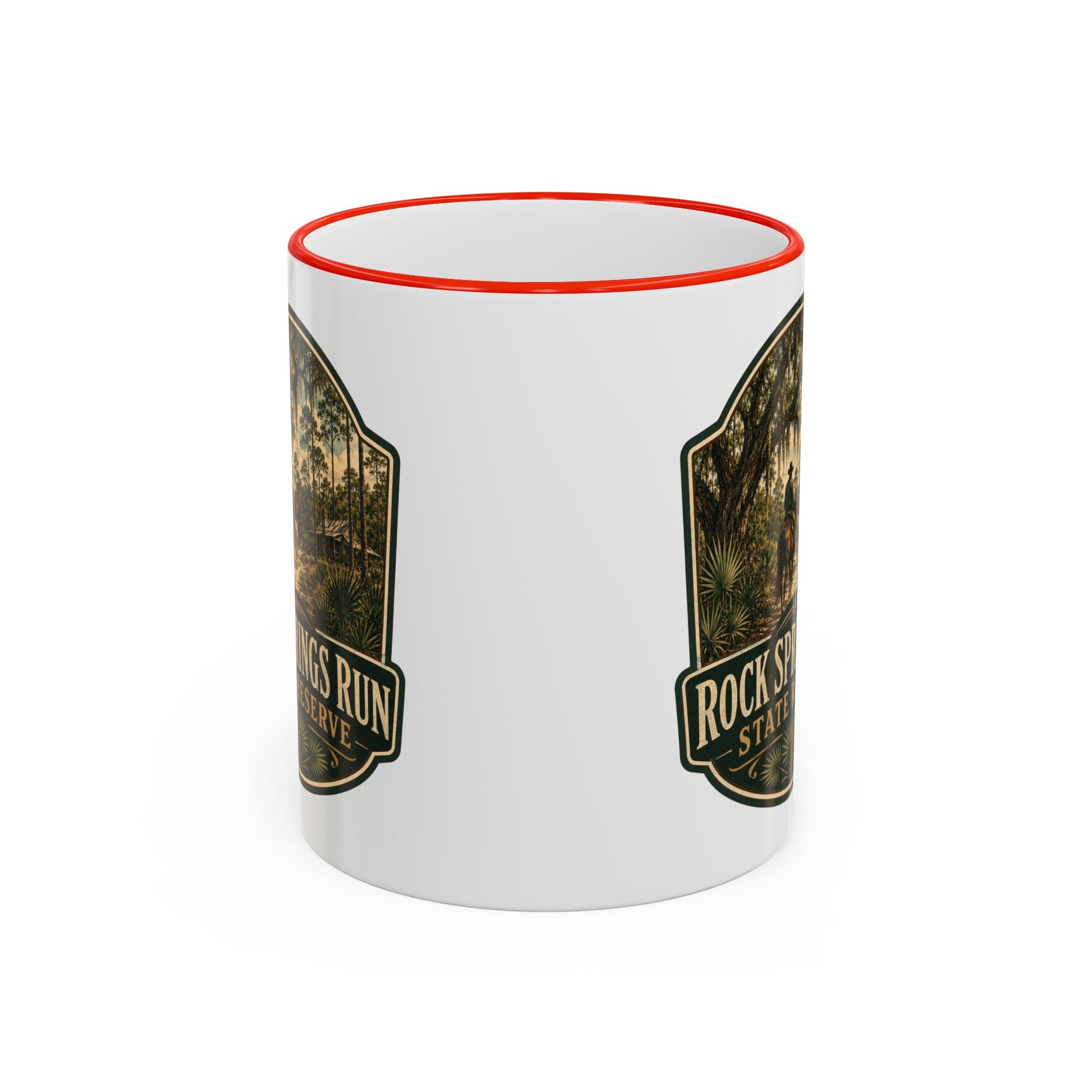 Rock Springs Run Vintage Mug — Accent Rim & Handle 11oz/15oz