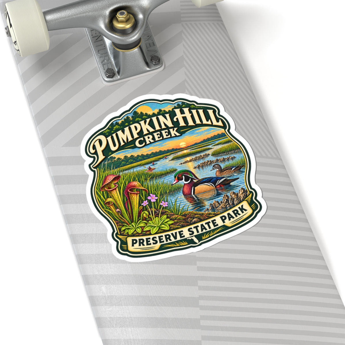 Pumpkin Hill Creek Preserve State Park Sticker — Vintage Wildlife Park Decal