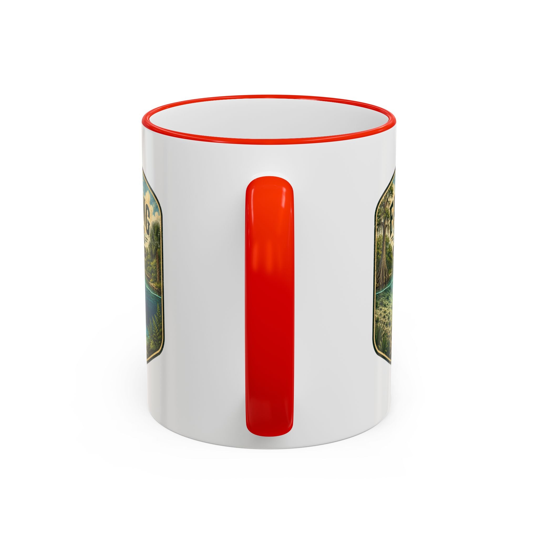 Fanning Springs Vintage Mug — Accent Rim & Handle 11oz/15oz