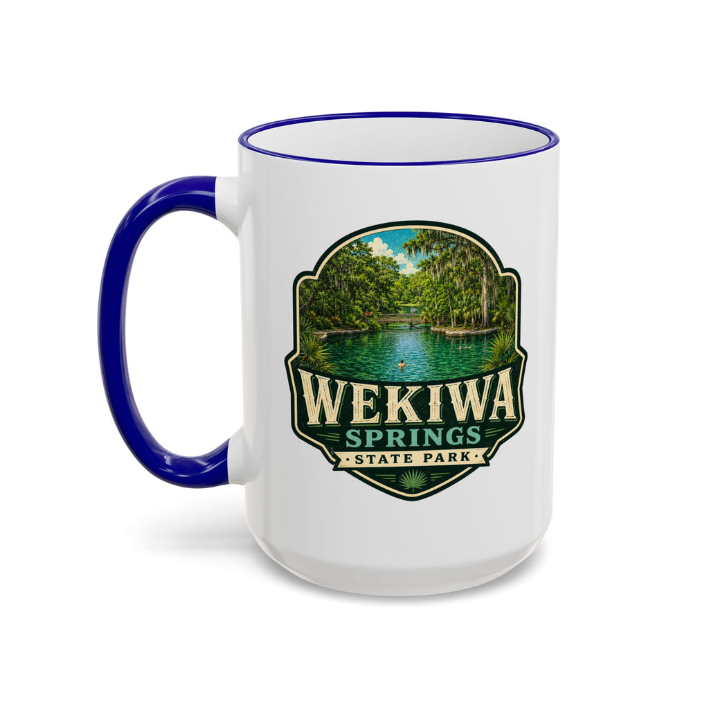 Wekiwa Springs Vintage Mug — Accent Rim & Handle 11oz/15oz
