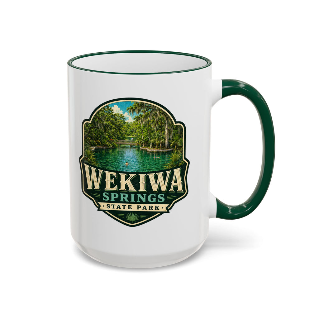 Wekiwa Springs Vintage Mug — Accent Rim & Handle 11oz/15oz