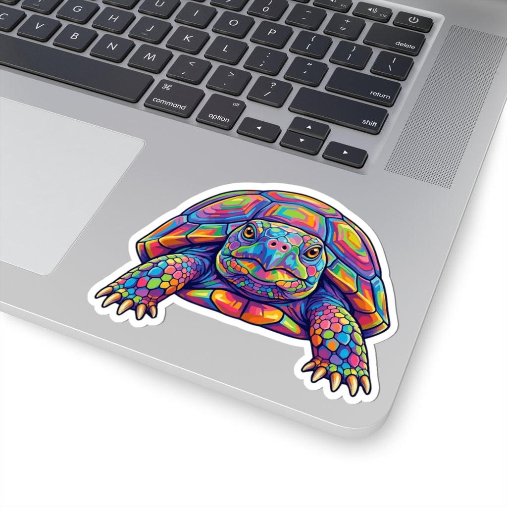 Rainbow Psychedelic Pop Art Tortoise Sticker