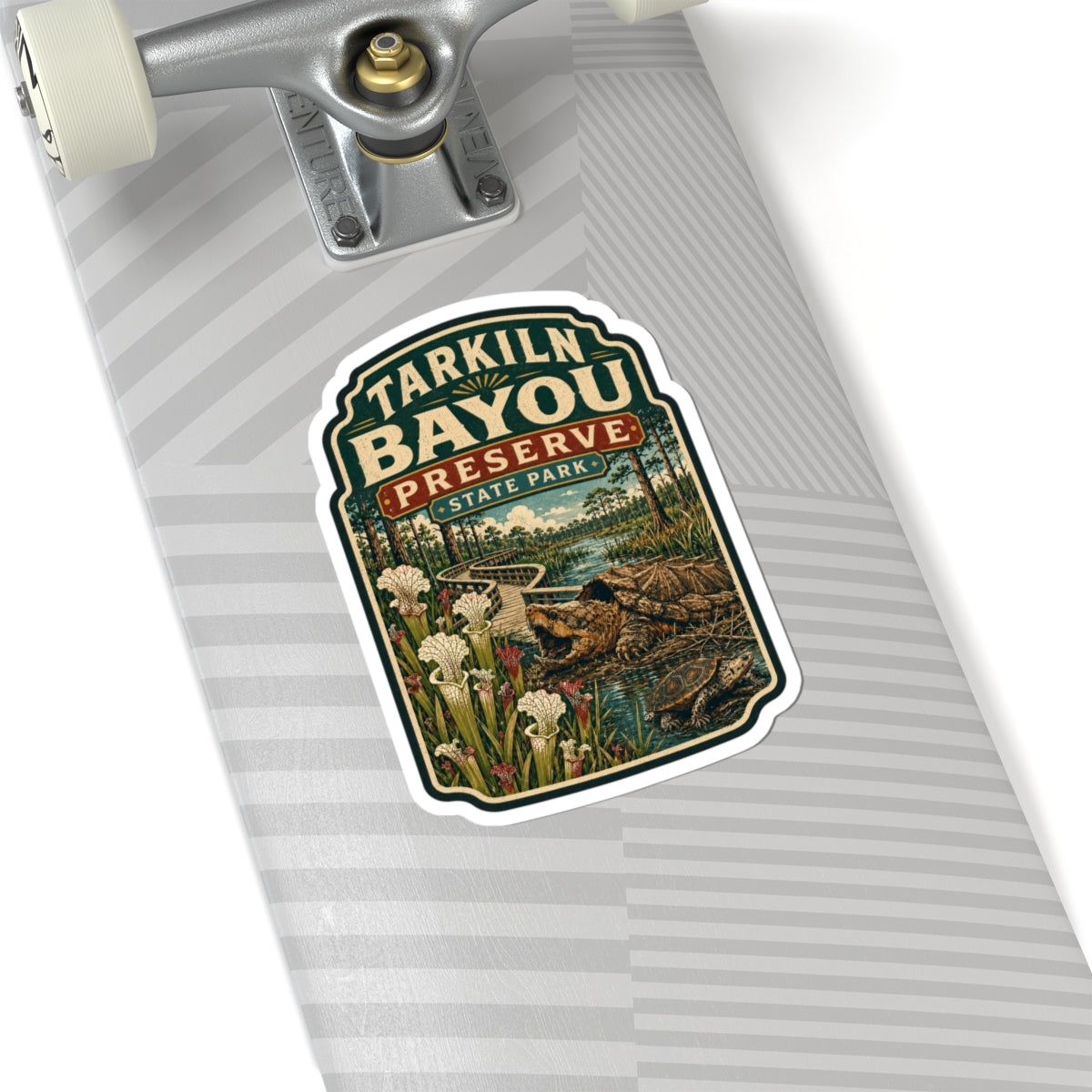 Tarkiln Bayou Preserve Sticker — Vintage State Park Alligator Bayou Kiss-Cut Sticker