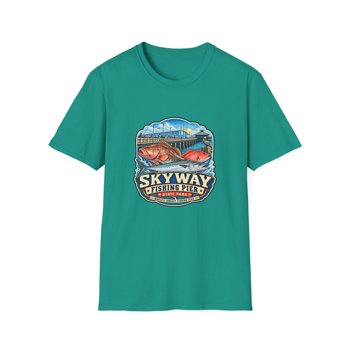 Skyway Fishing Pier — Retro Tee