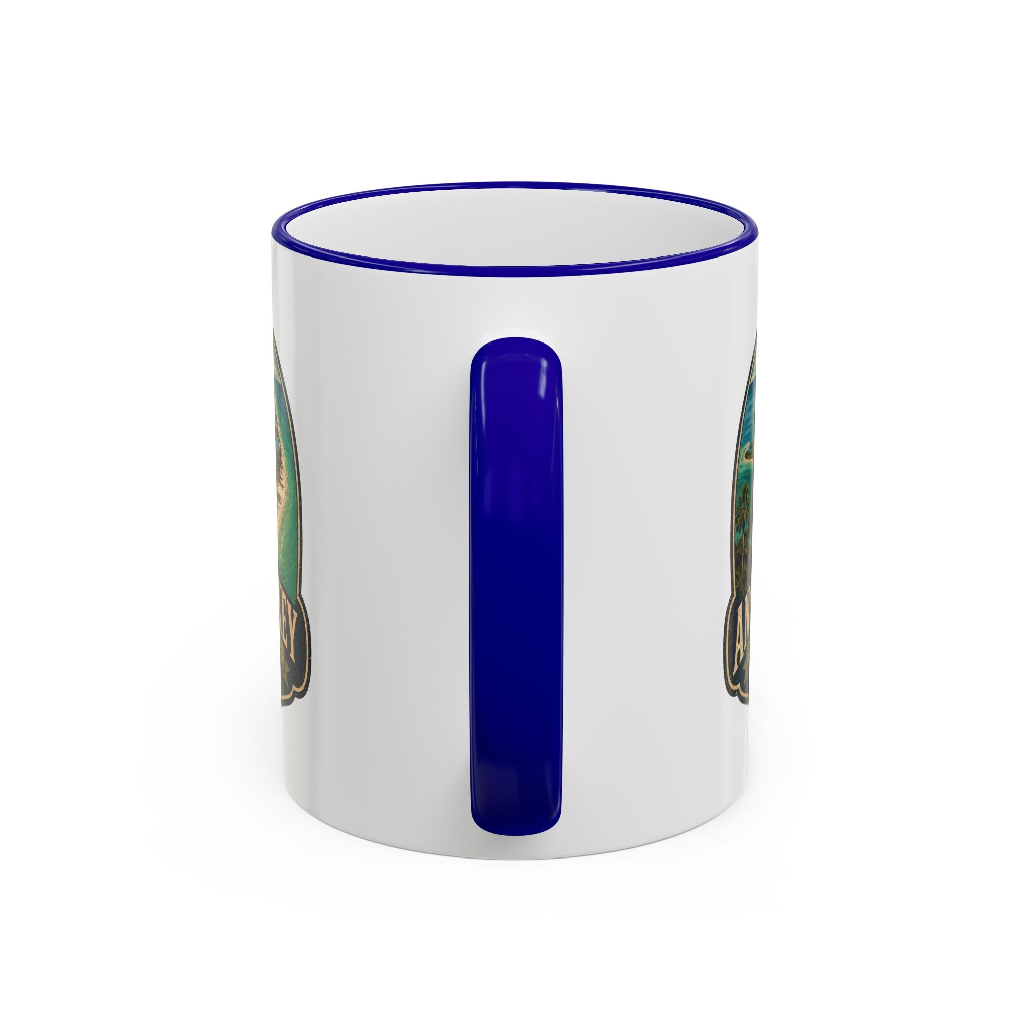 Anclote Key Vintage Mug — Accent Rim & Handle 11oz/15oz