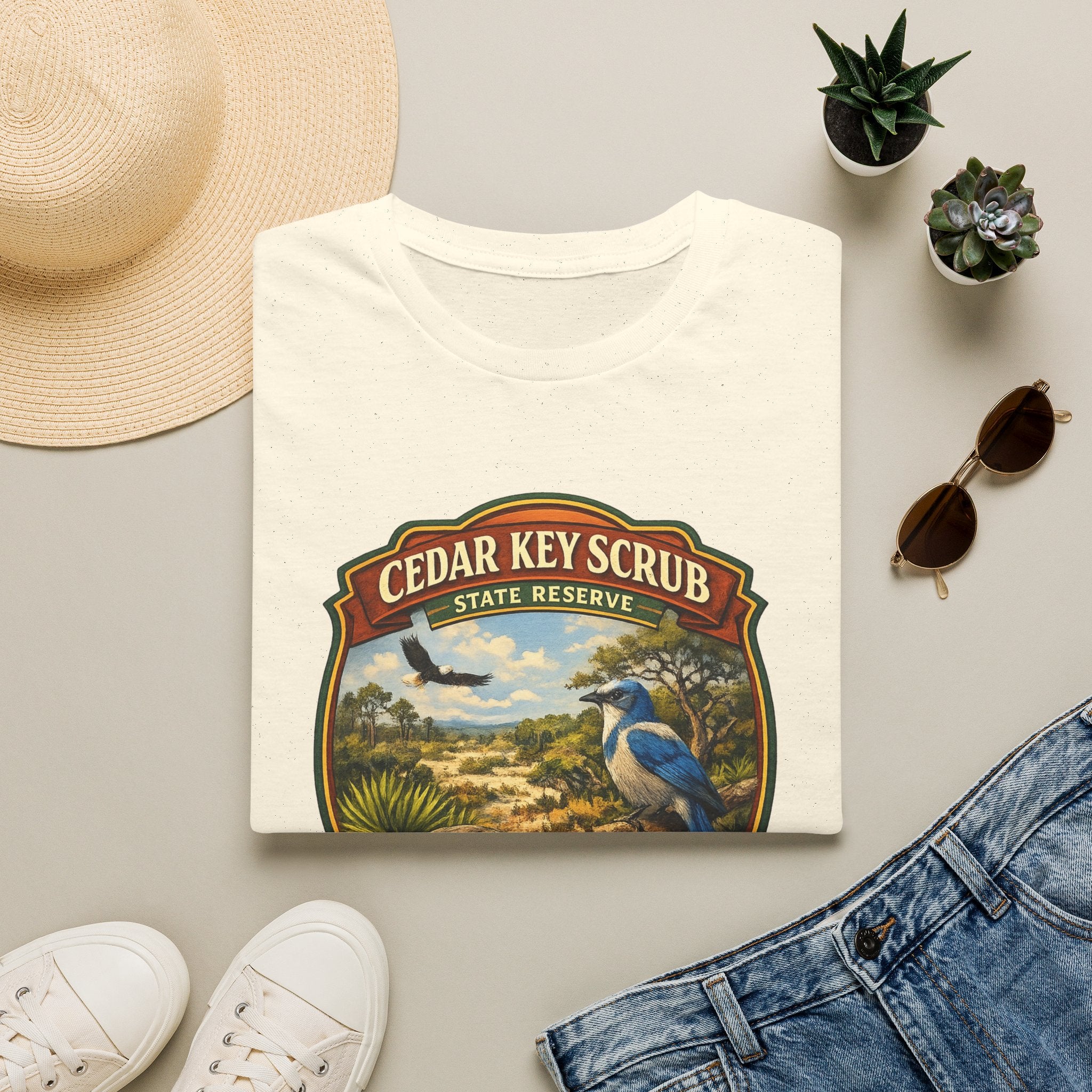 Cedar Key Scrub- Retro Tee