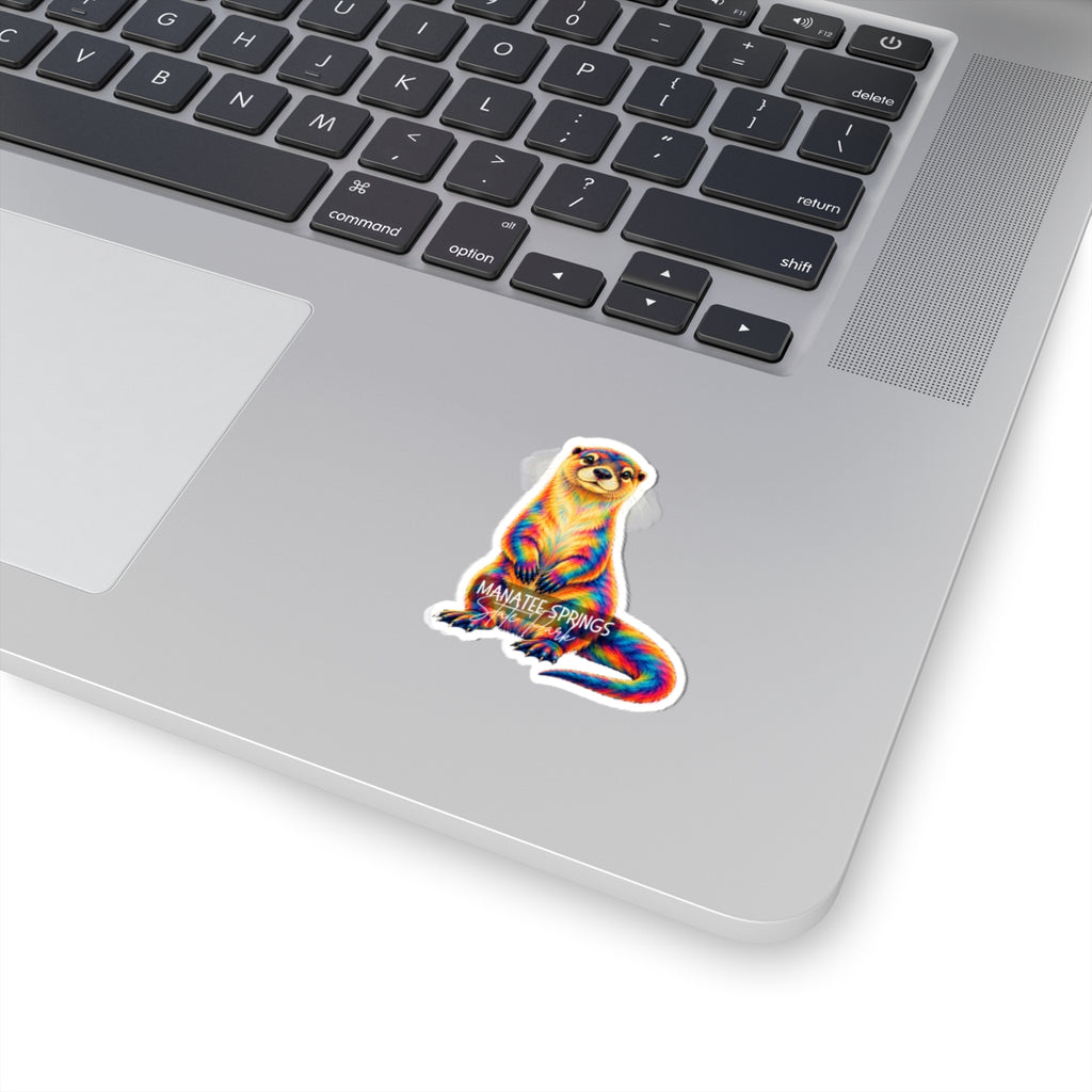 Colorful River Otter Kiss-Cut Sticker — 'Manatee Springs State Park' Vinyl Decal