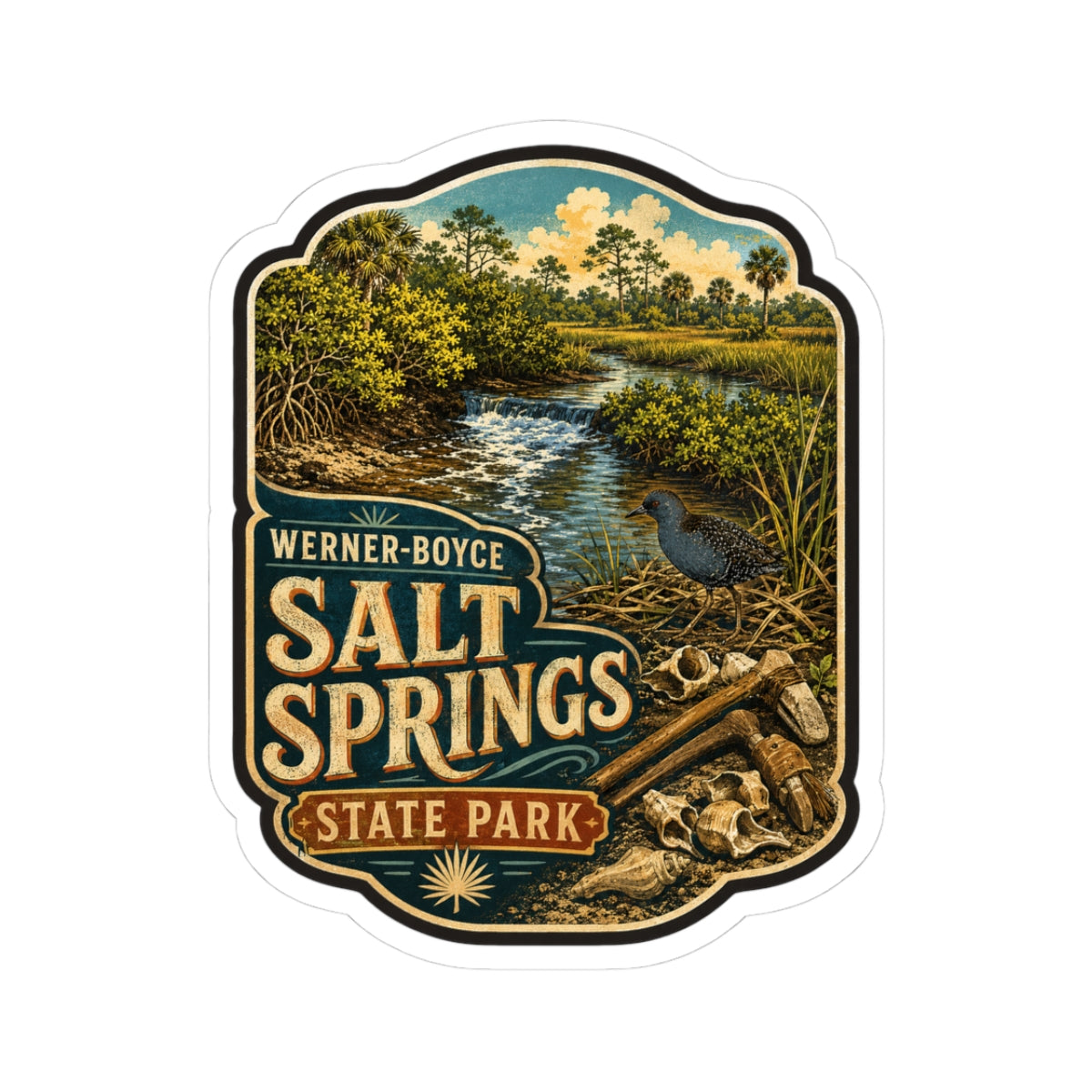 Salt Springs State Park Sticker — Vintage Nature Park Decal