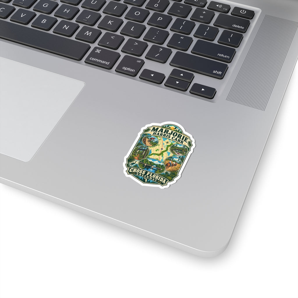 Cross Florida Greenway Sticker — Marjorie Harris Carr Trail Illustration