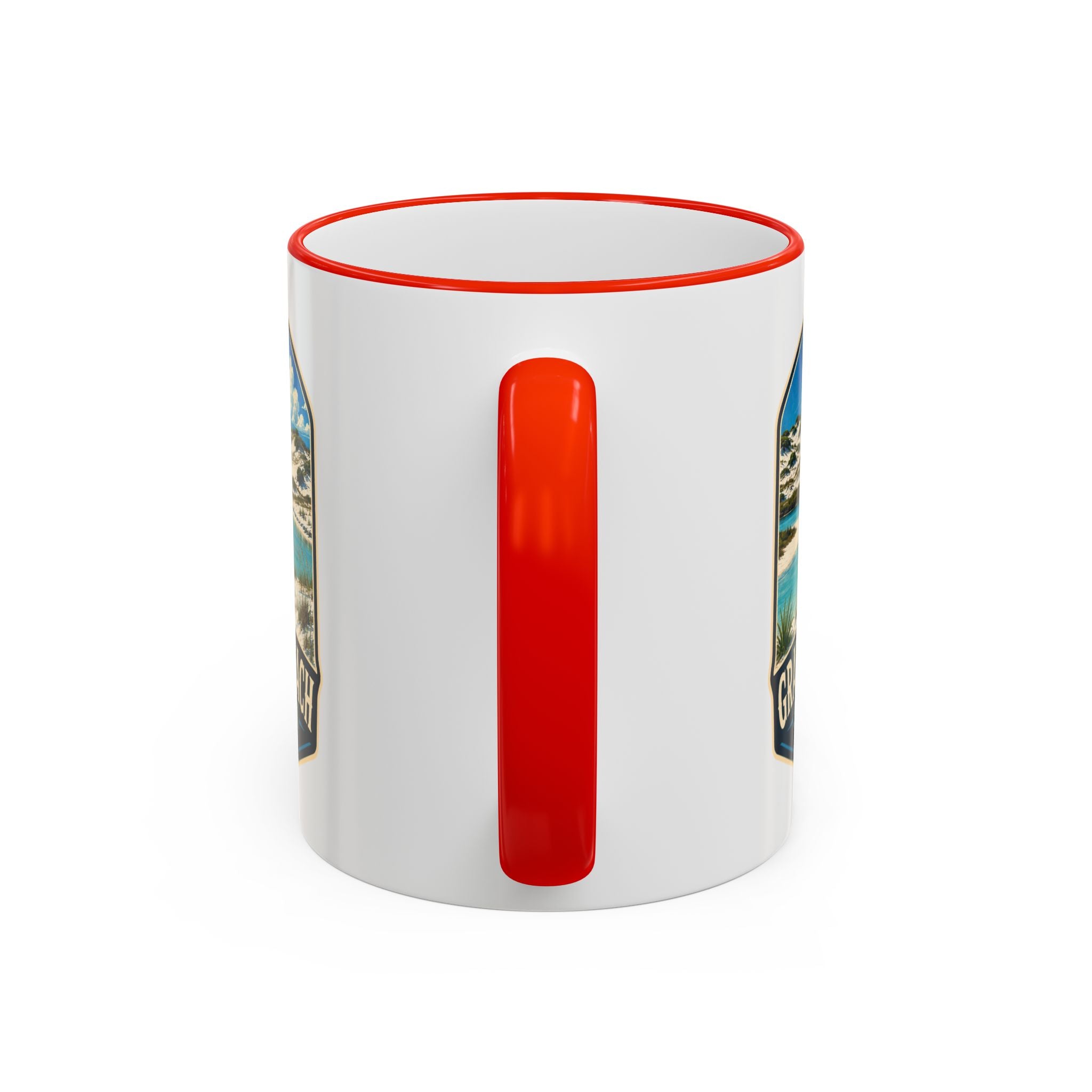 Grayton Beach Vintage Mug — Accent Rim & Handle 11oz/15oz
