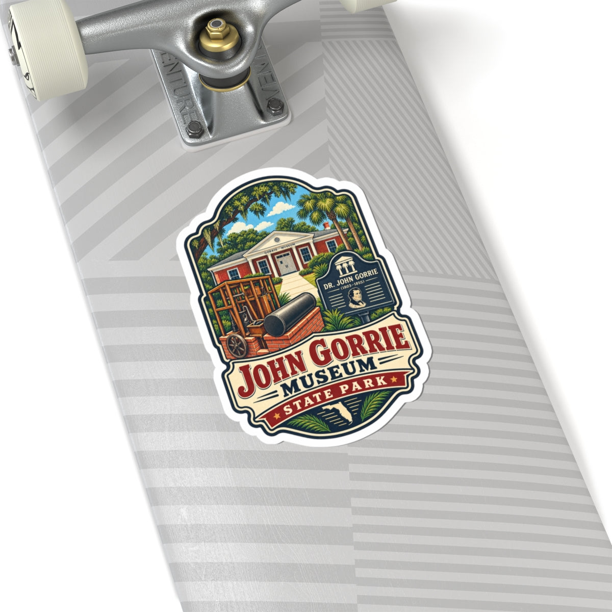 John Gorrie Museum State Park Sticker — Vintage Travel Kiss-Cut Decal