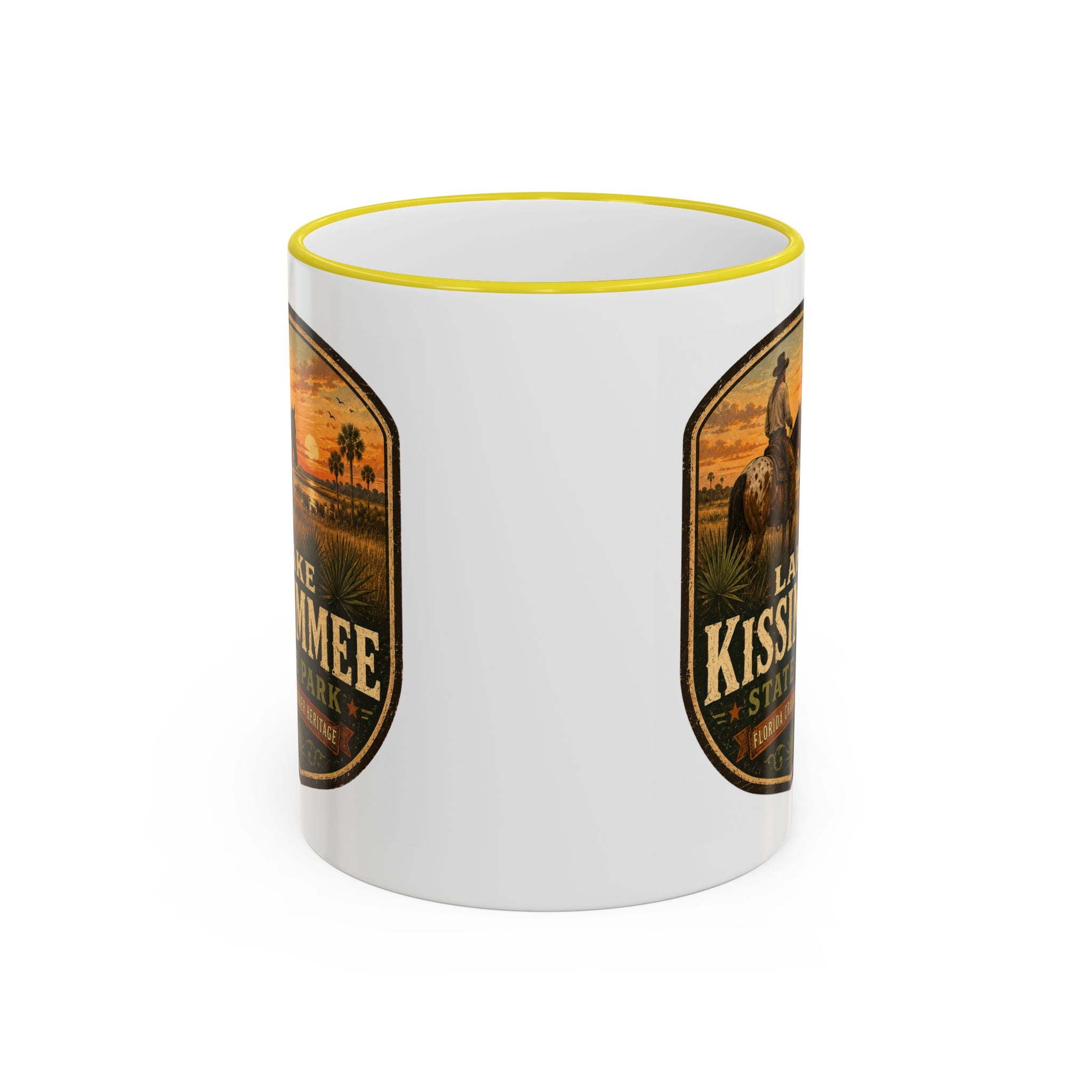 Lake Kissimmee Sunset Mug — Accent Rim & Handle 11oz/15oz