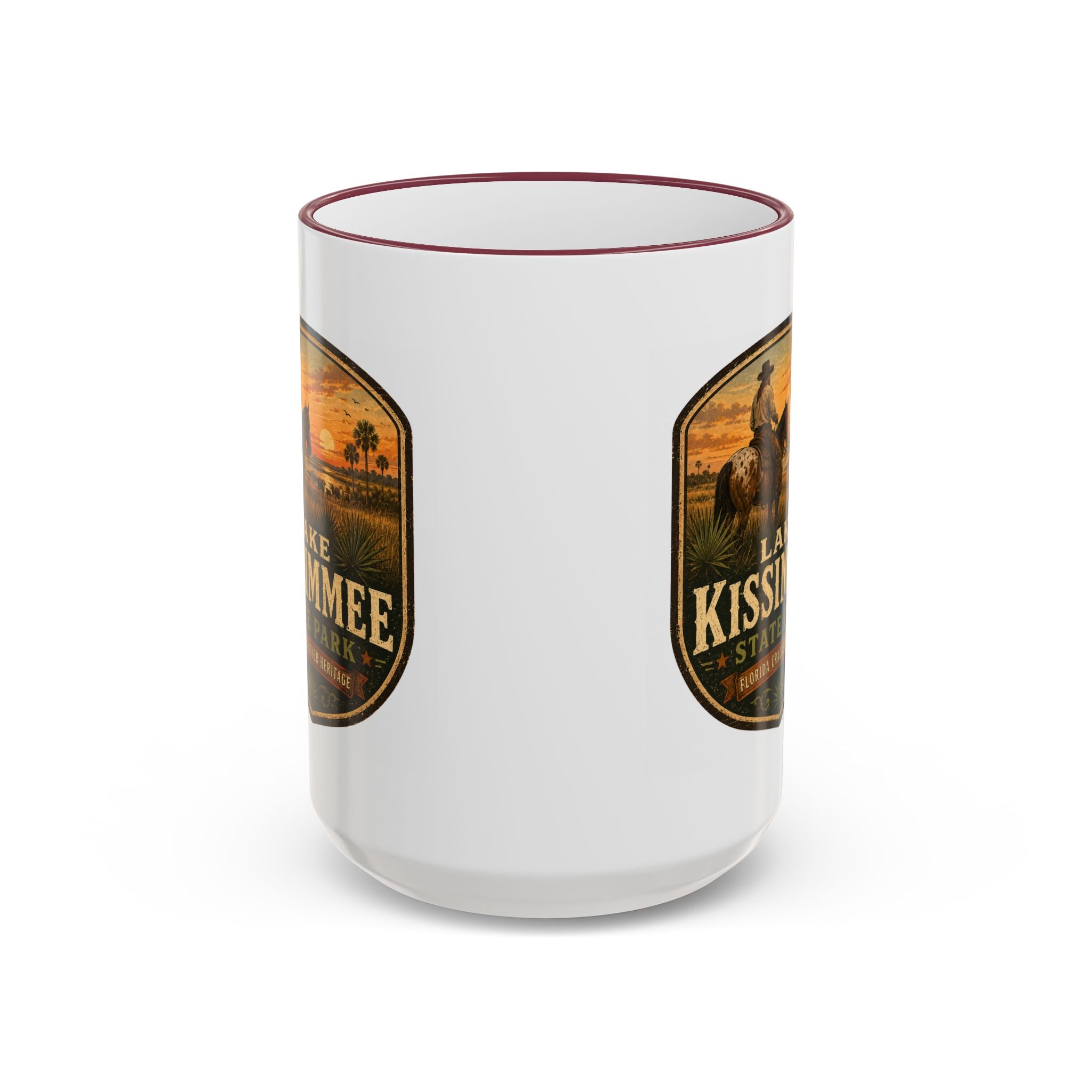 Lake Kissimmee Sunset Mug — Accent Rim & Handle 11oz/15oz