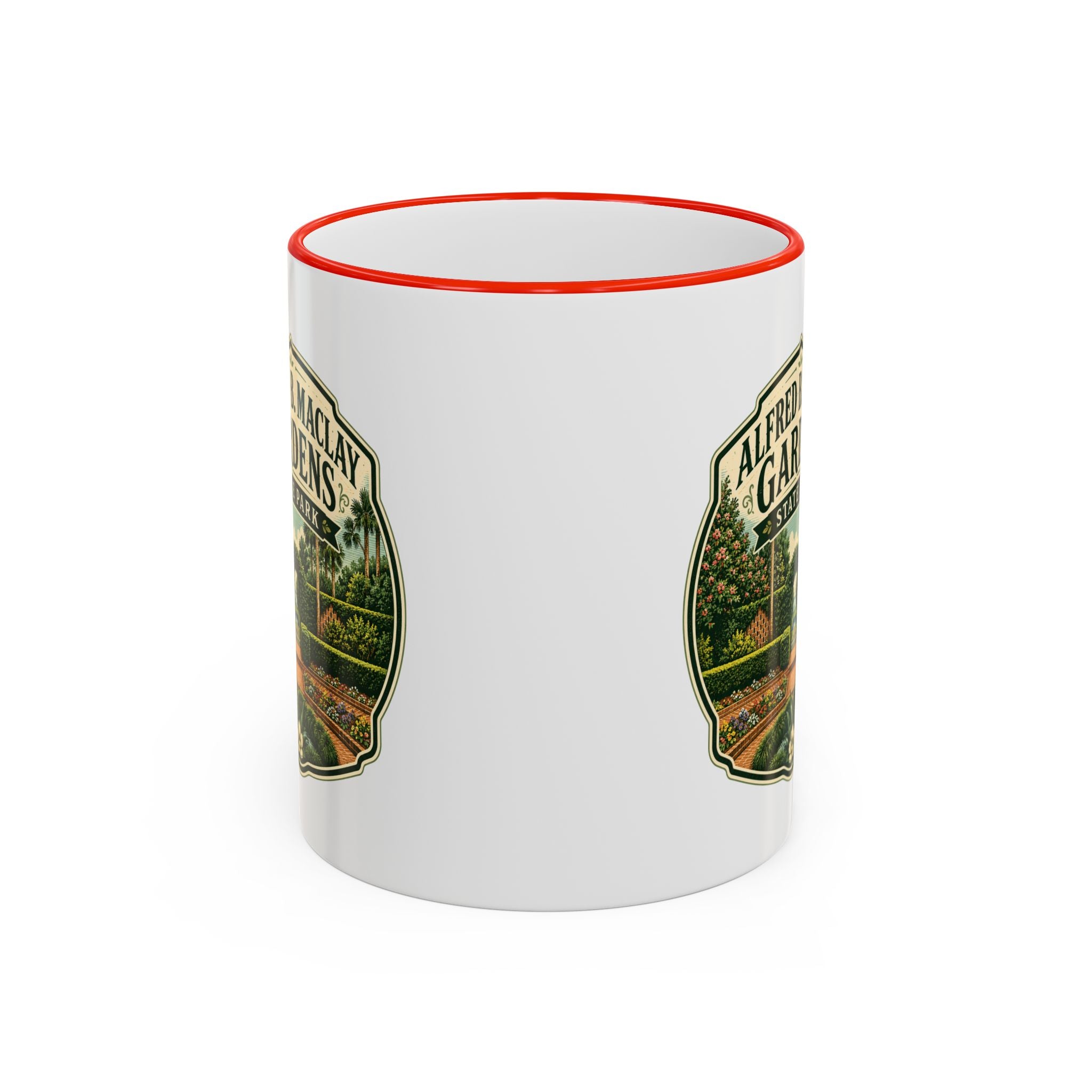 Maclay Gardens Vintage Mug — Accent Rim & Handle 11oz/15oz