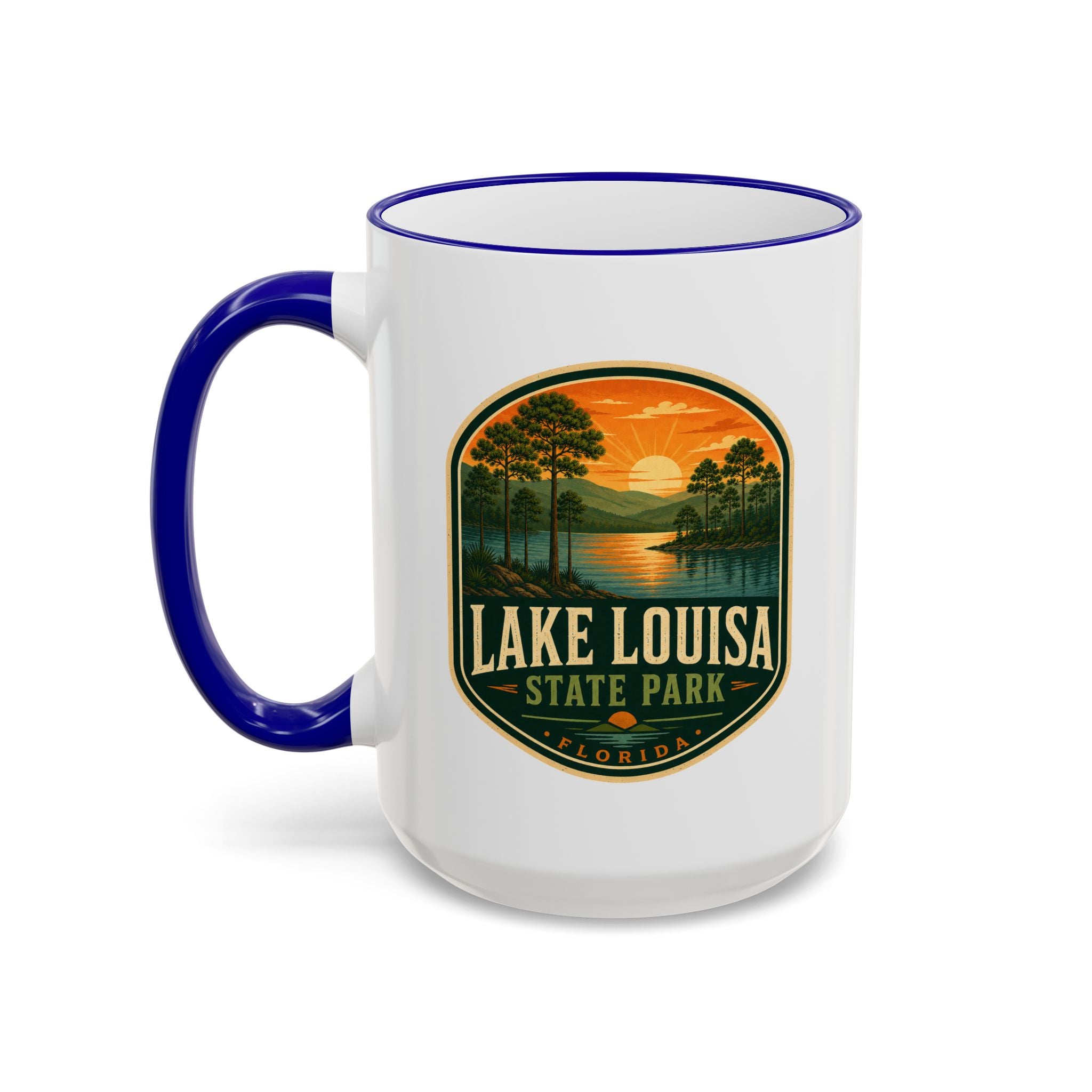 Lake Louisa Sunset Mug — Accent Rim & Handle 11oz/15oz