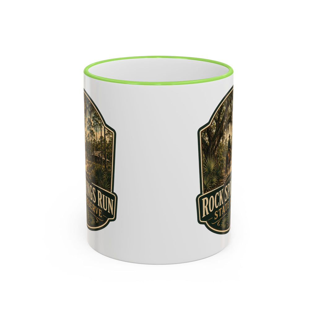 Rock Springs Run Vintage Mug — Accent Rim & Handle 11oz/15oz