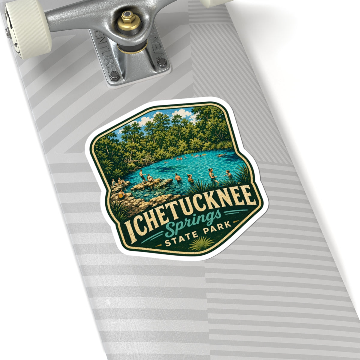 Ichetucknee Springs State Park Sticker — Vintage River Swimming Camp Decal