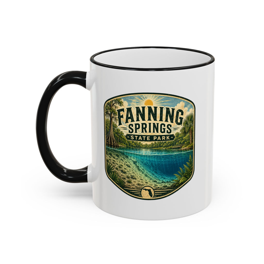 Fanning Springs Vintage Mug — Accent Rim & Handle 11oz/15oz