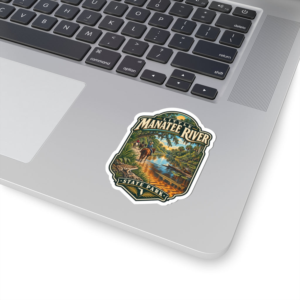 Little Manatee River State Park Scenic Sticker — Vintage River Landscape Kiss-Cut Decal