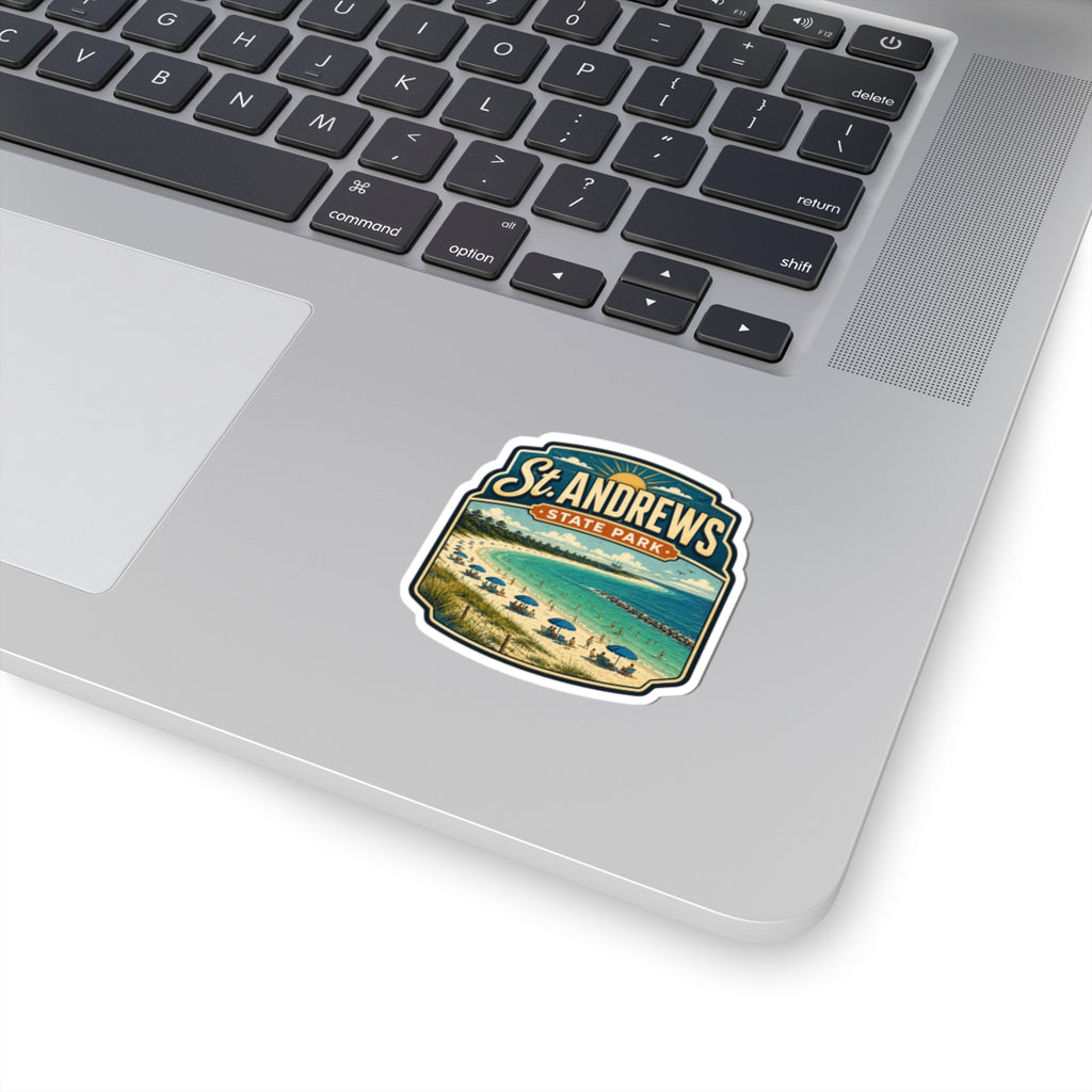 St. Andrews State Park Vintage Beach Sticker — Retro Coastal Travel Decal