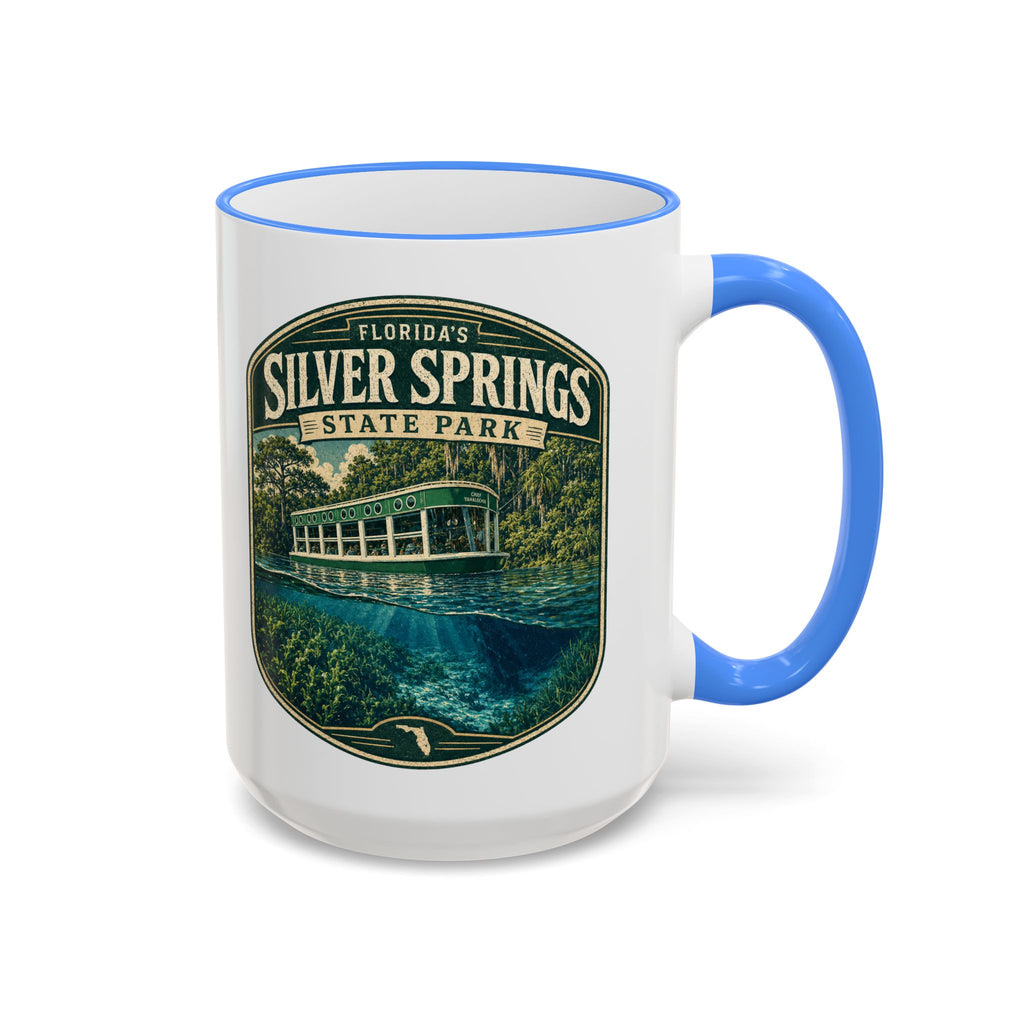 Silver Springs Vintage Mug — Accent Rim & Handle 11oz/15oz