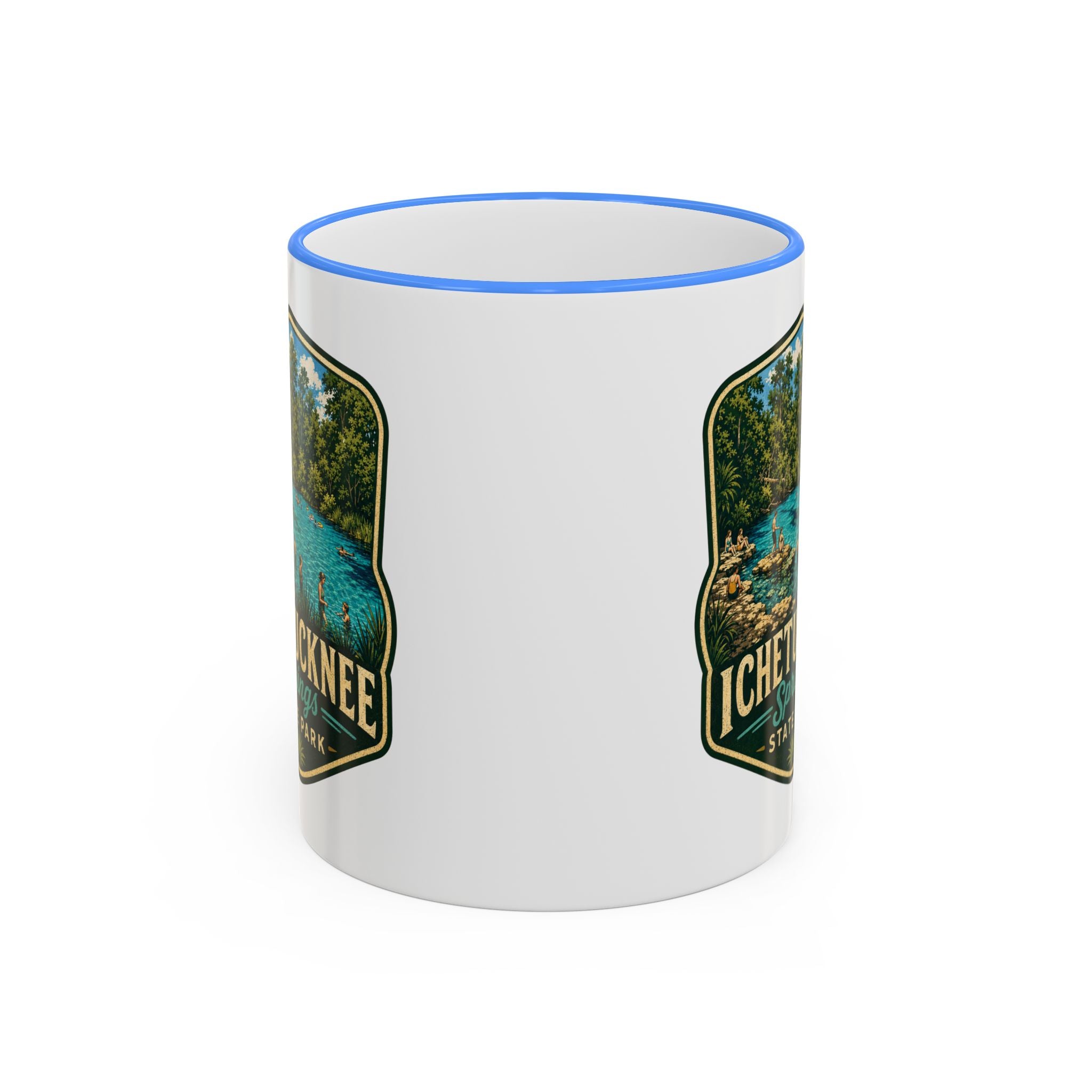 Ichetucknee Springs Vintage Mug — Accent Rim & Handle 11oz/15oz