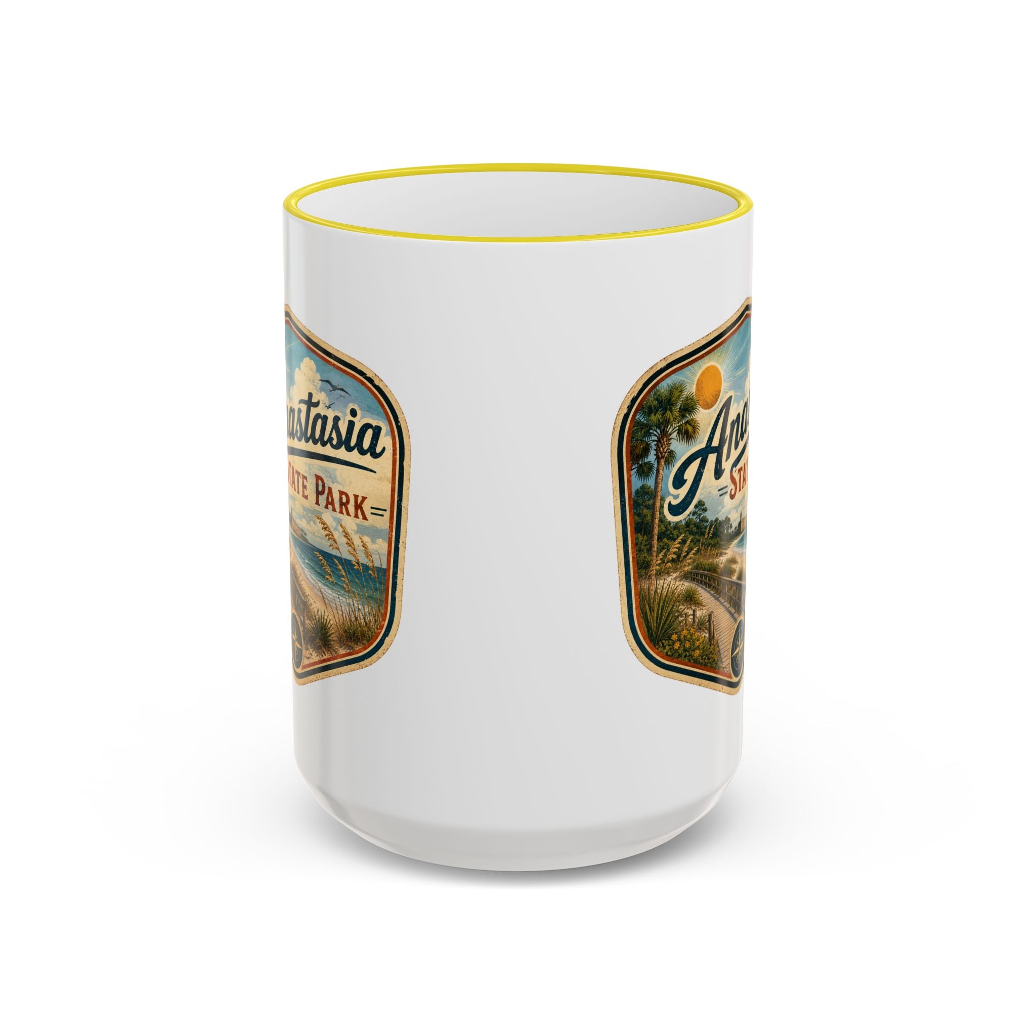 Anastasia Vintage Mug — Accent Rim & Handle 11oz/15oz
