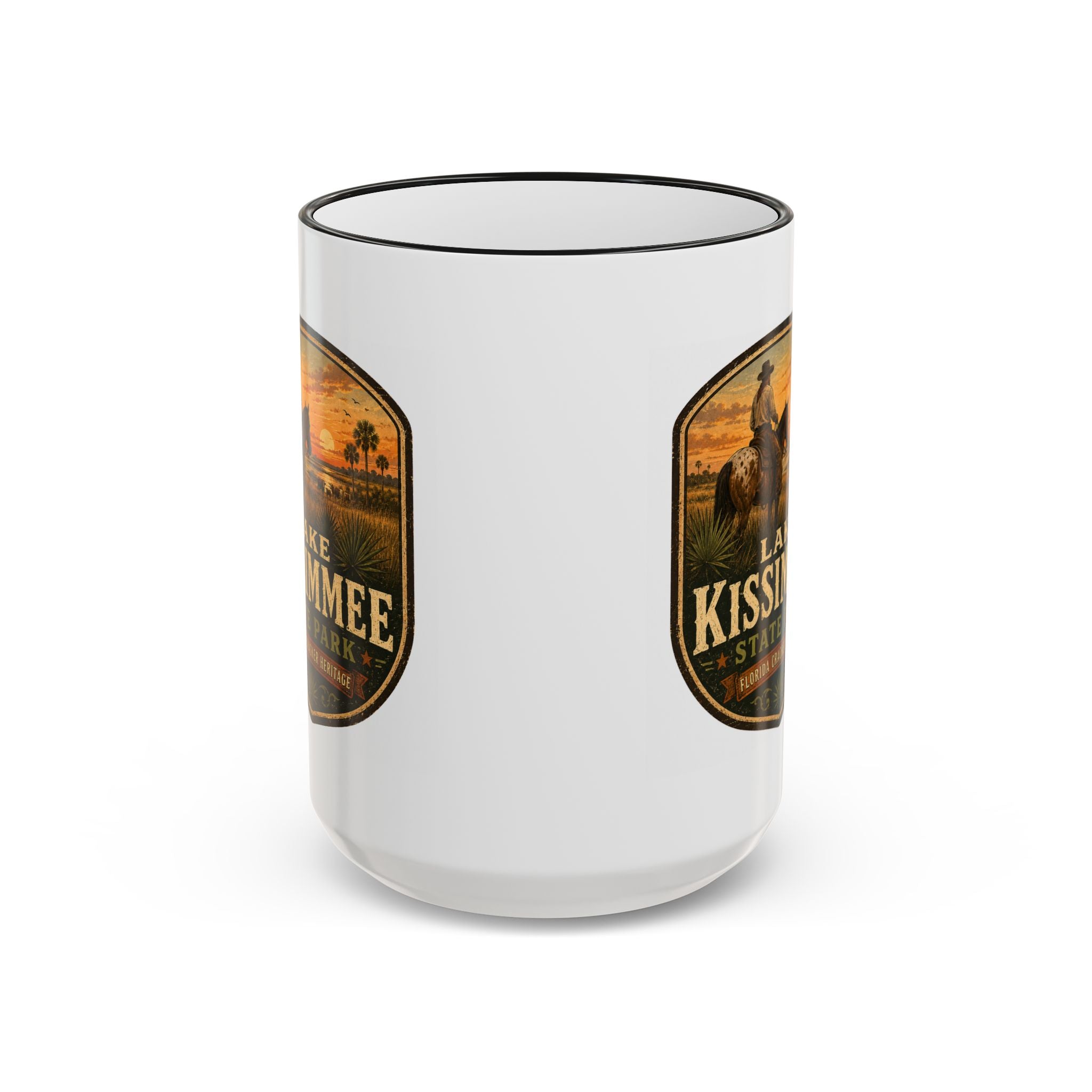 Lake Kissimmee Sunset Mug — Accent Rim & Handle 11oz/15oz