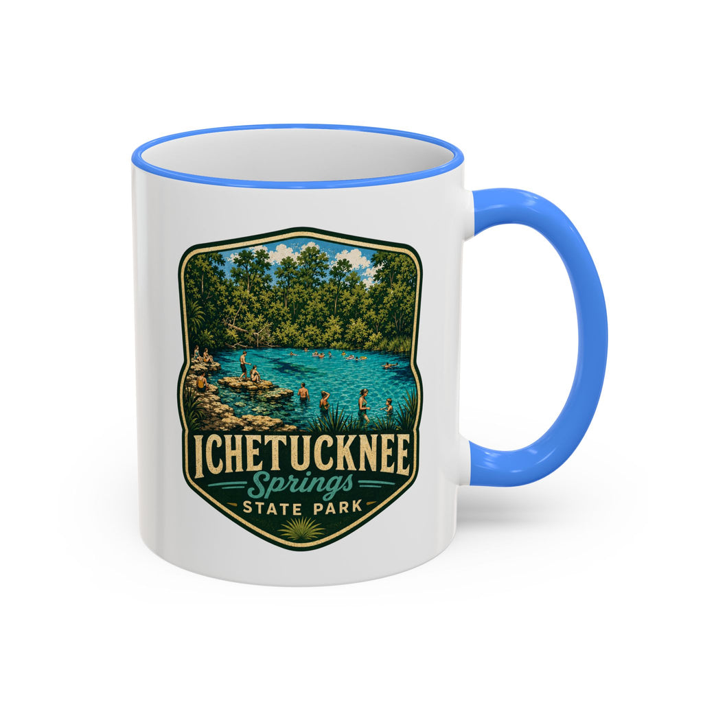 Ichetucknee Springs Vintage Mug — Accent Rim & Handle 11oz/15oz
