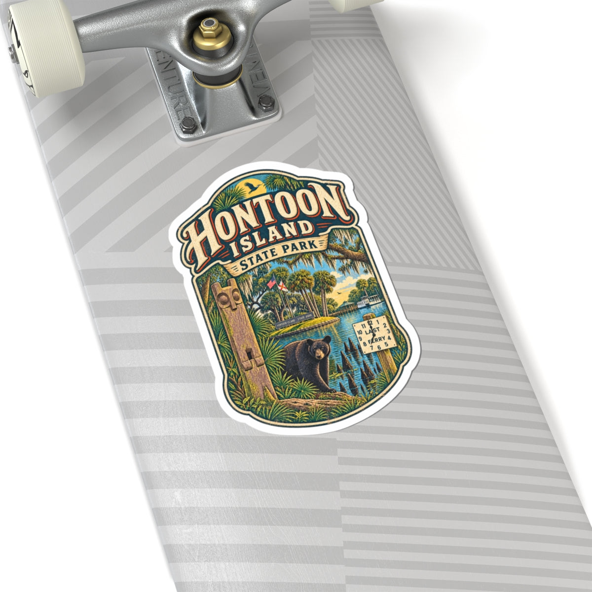 Hontoon Island State Park Sticker — Vintage National Park Bear Decal