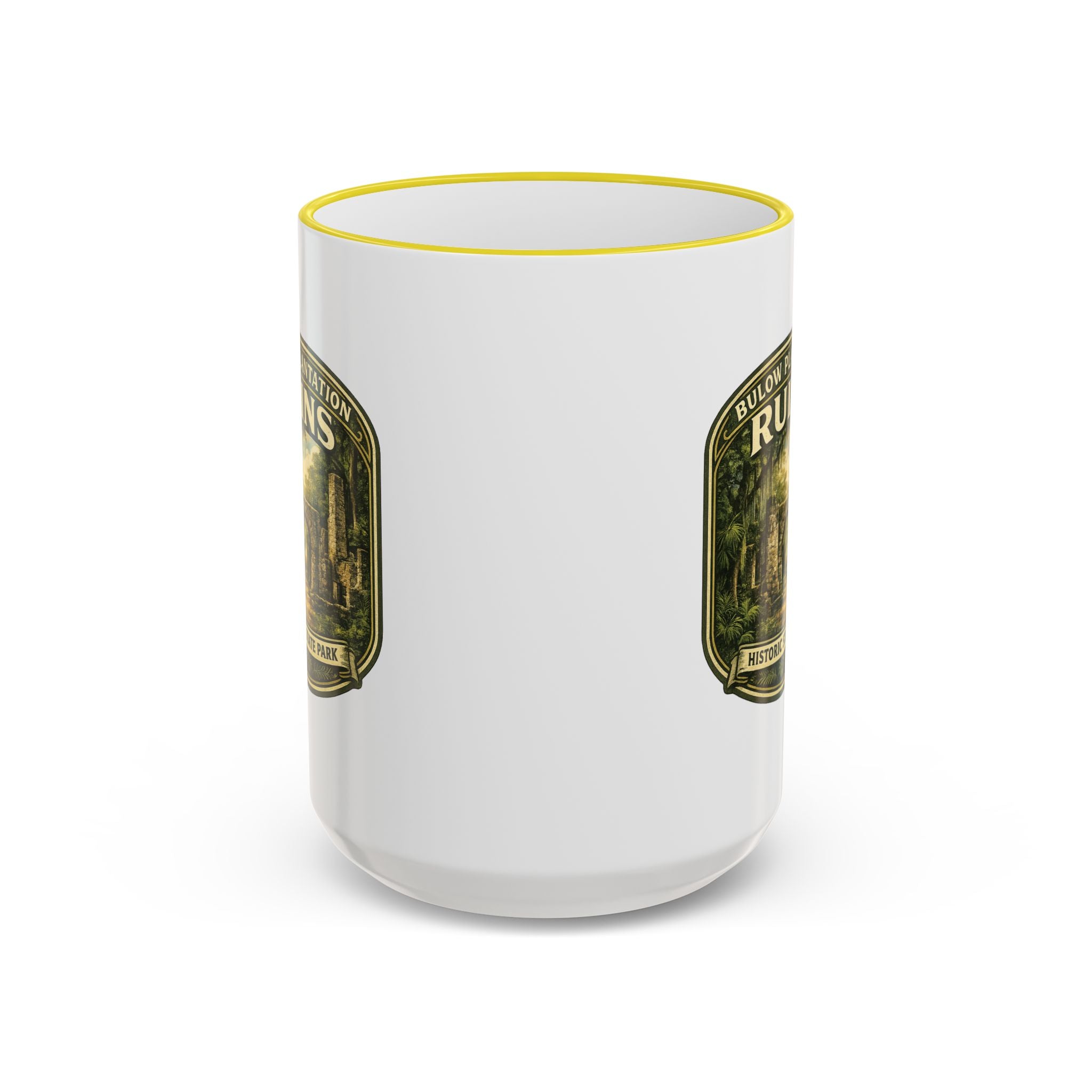 Bulow Ruins Vintage Mug — Accent Rim & Handle 11oz/15oz